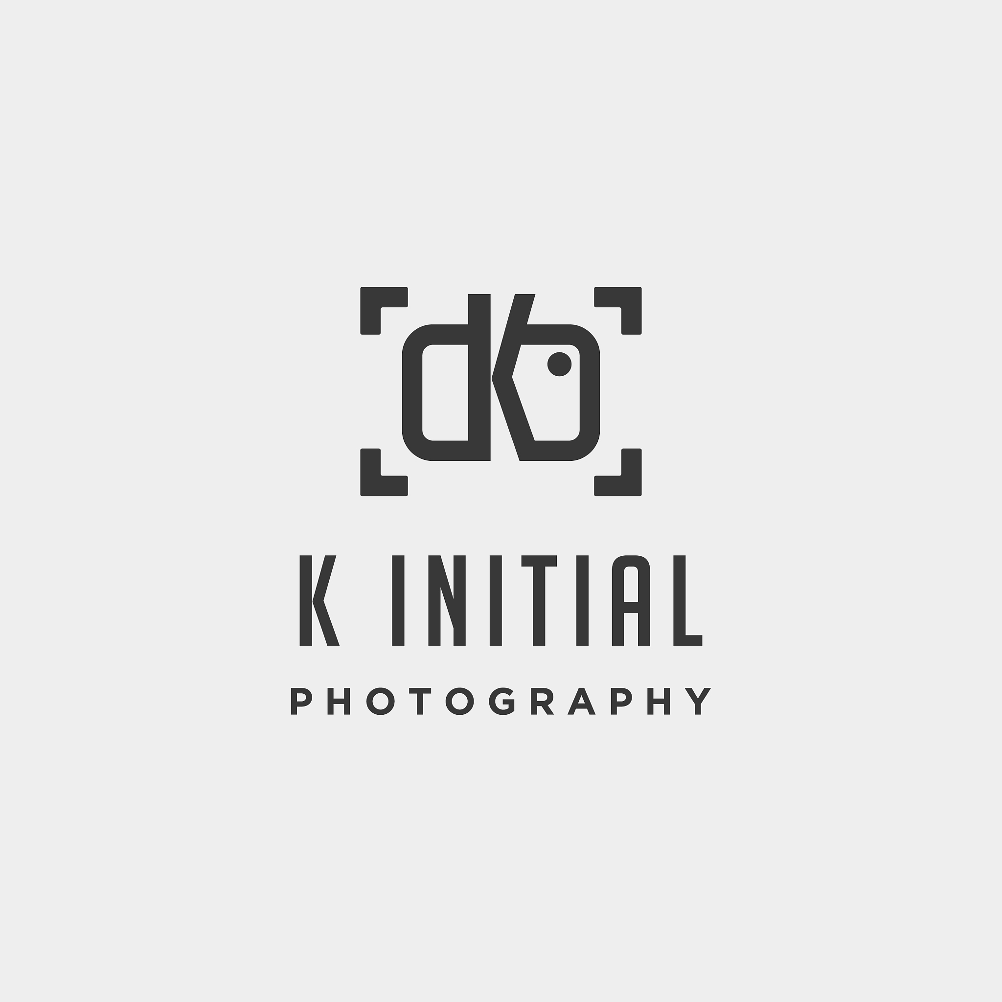 k initial photography logo template design