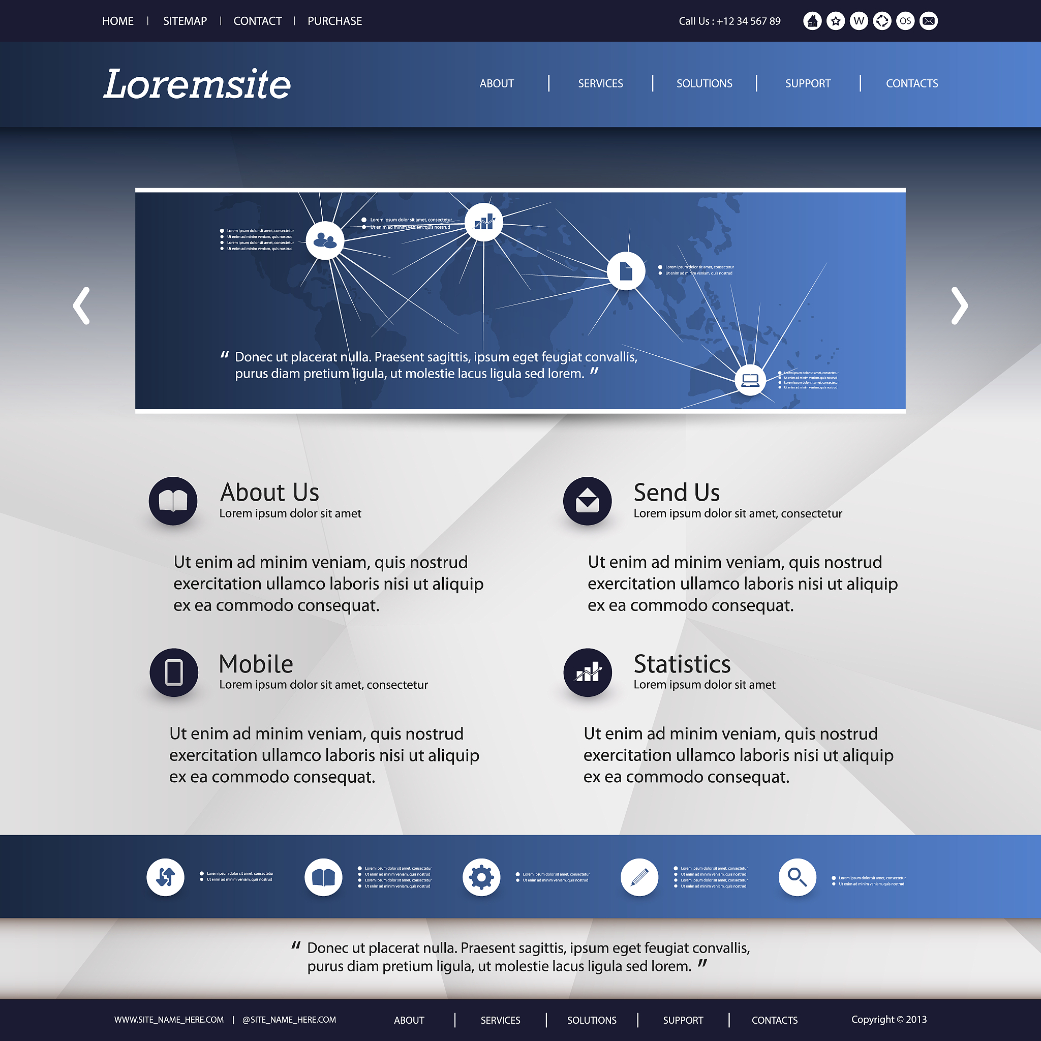 one page website template
