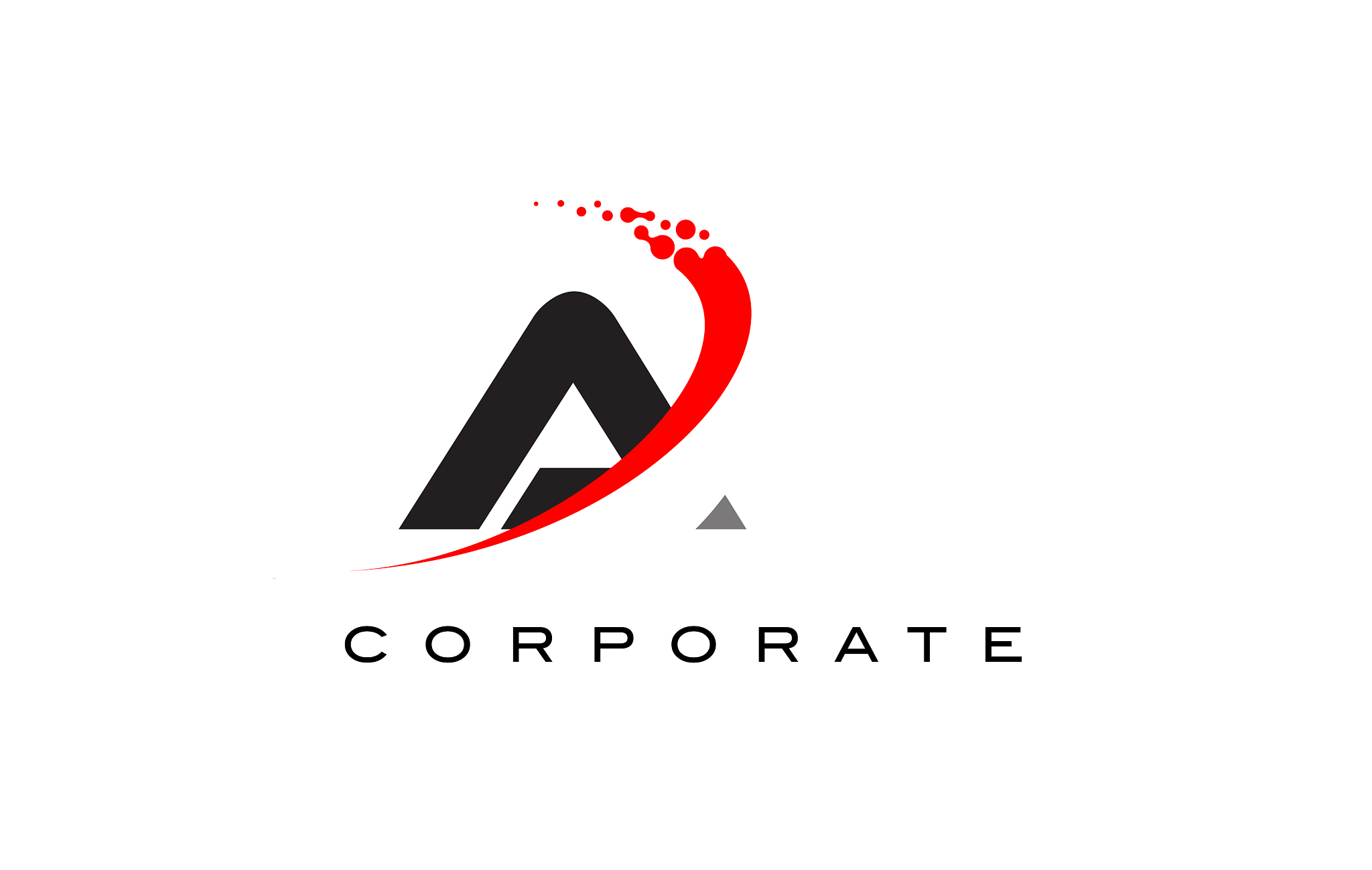 a modern letter logo design with swoosh