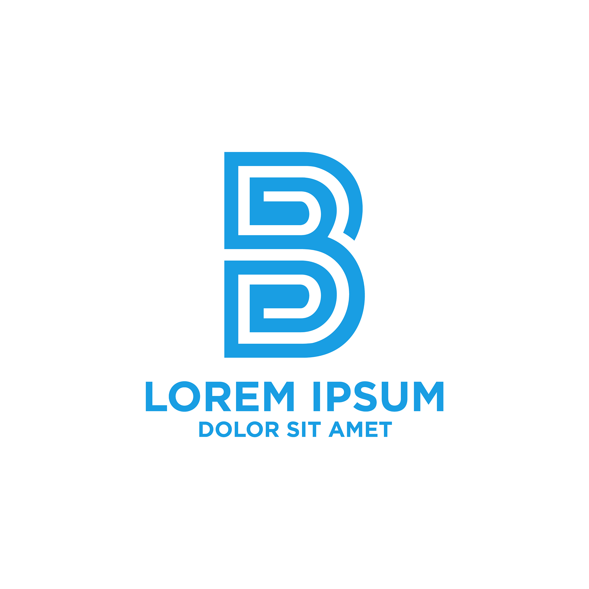 initial b logo design unique modern