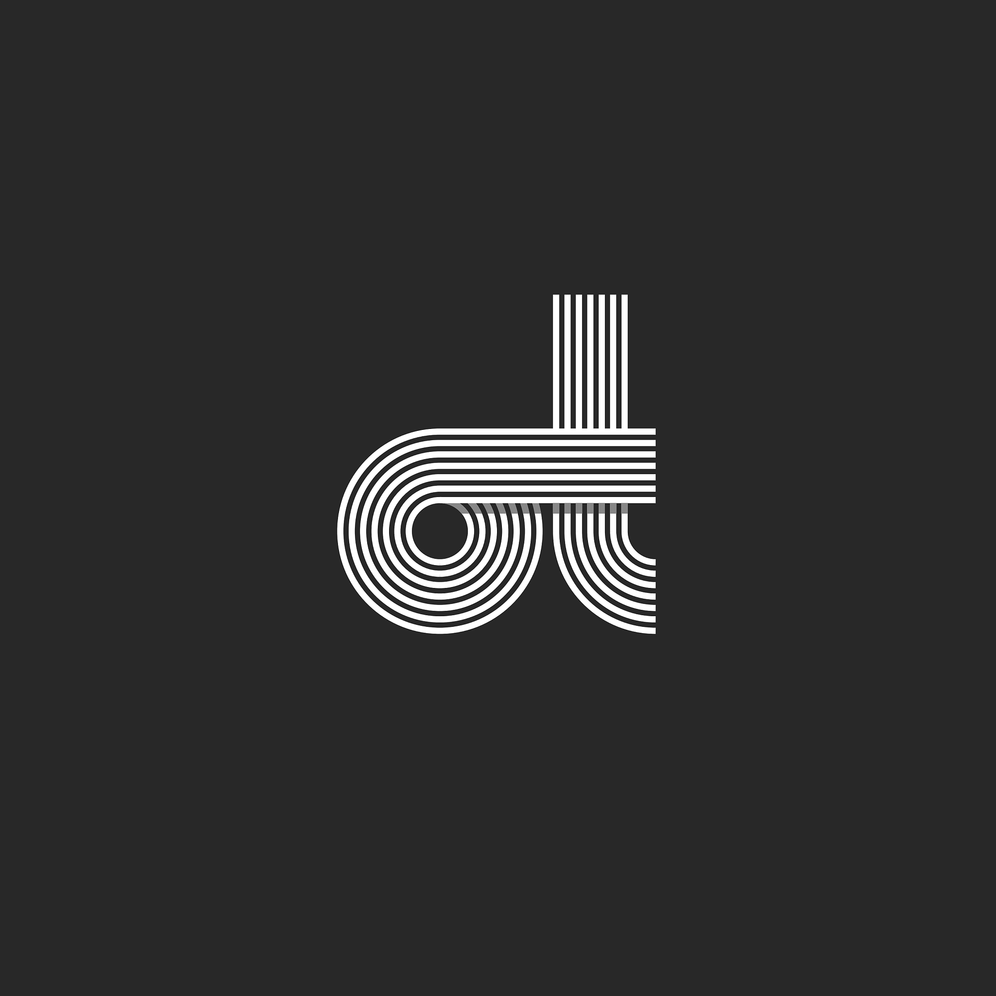 logo ot letters thin line monogram individual