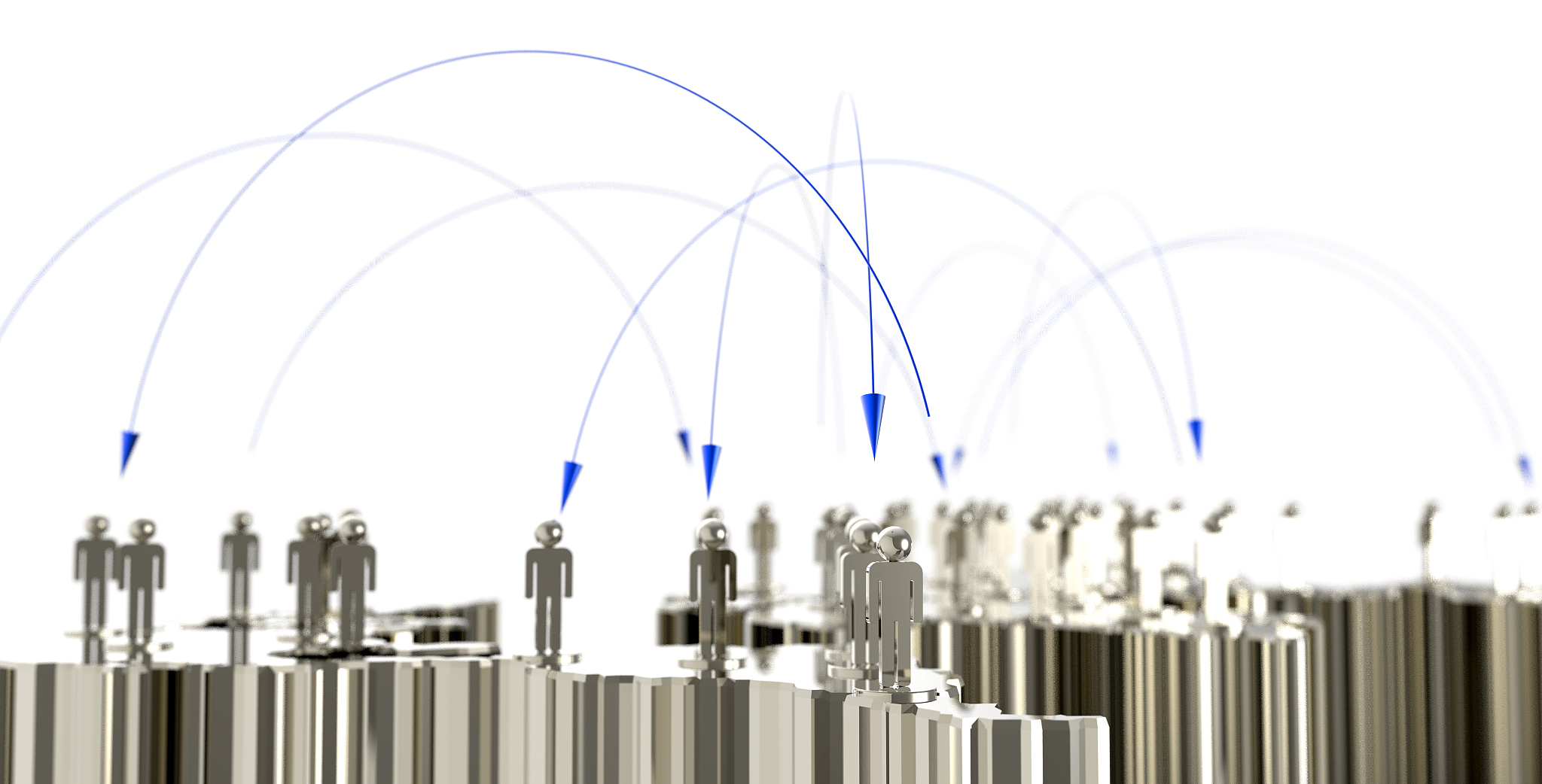 social network human 3d on world map