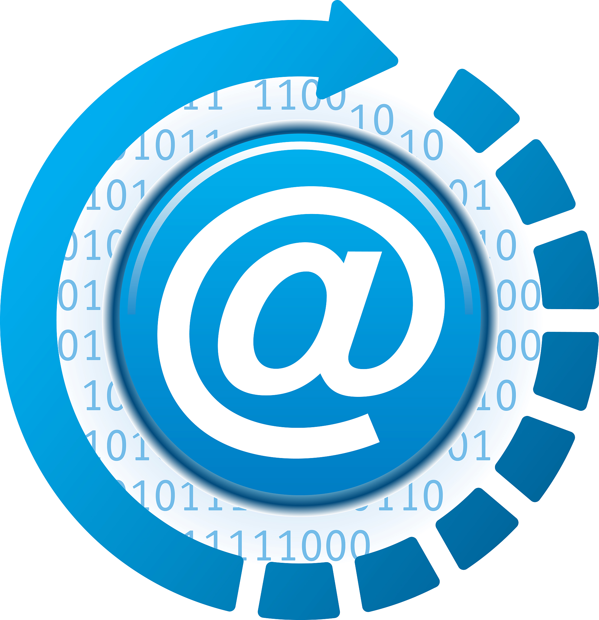 email symbol and arrow cycle