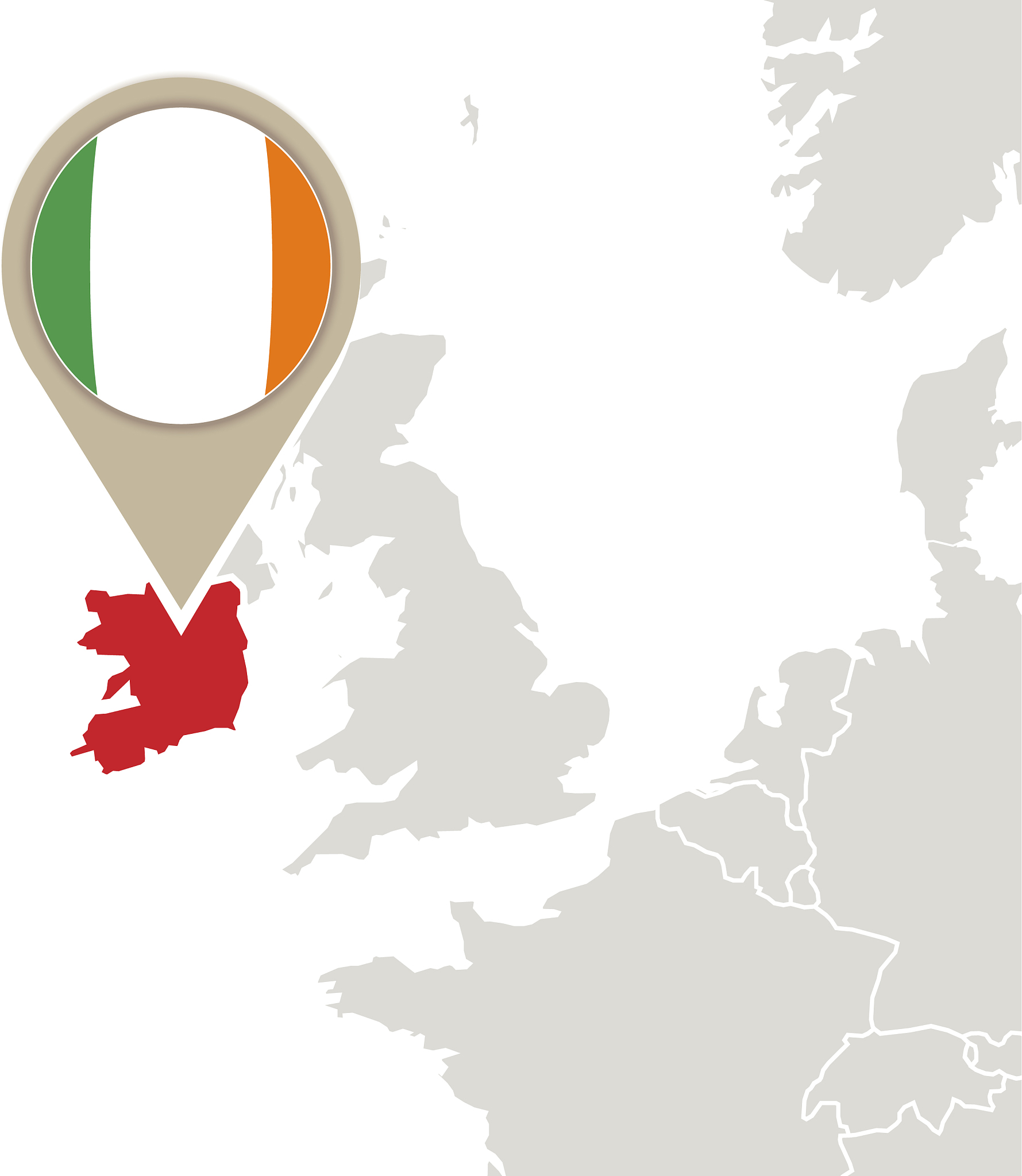 ireland on europe map