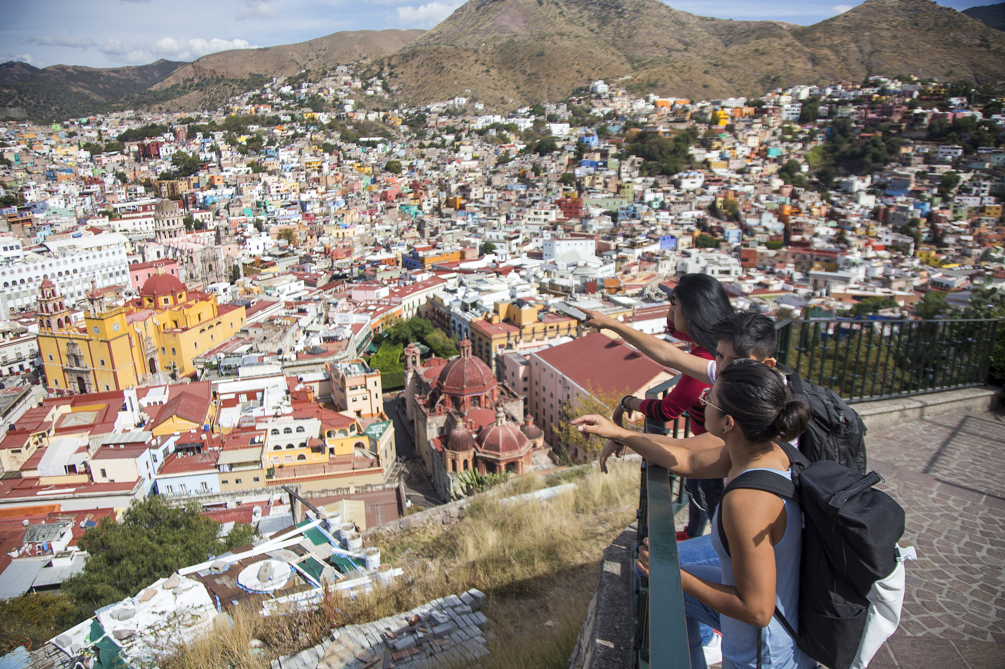 friends strolling around guanajuato, mexico