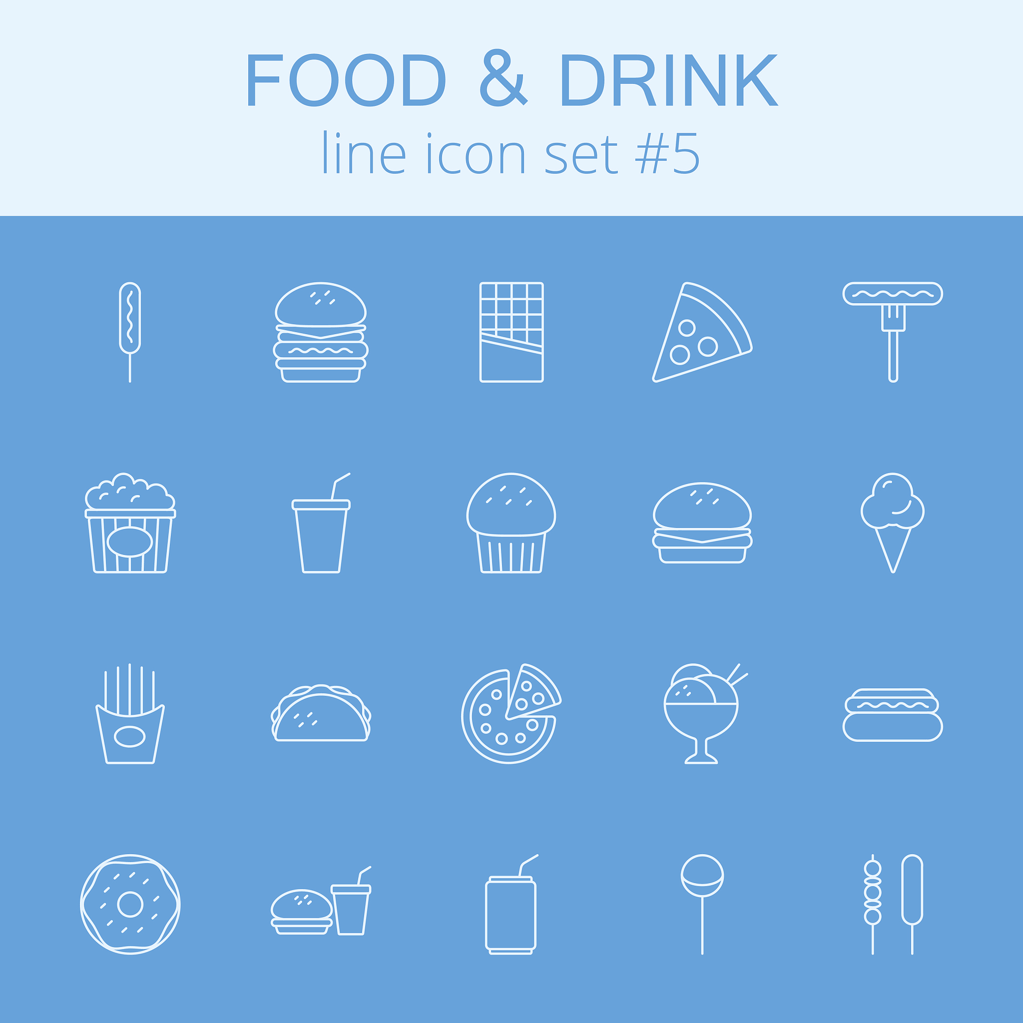 food and drink icon set