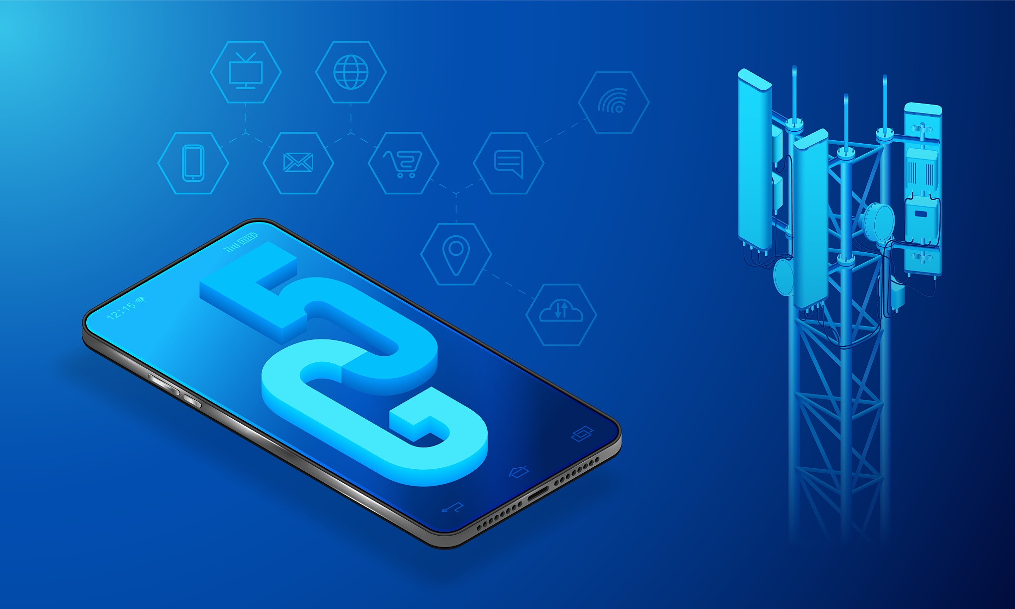 5g technology. new global innovative data transmission technolog
