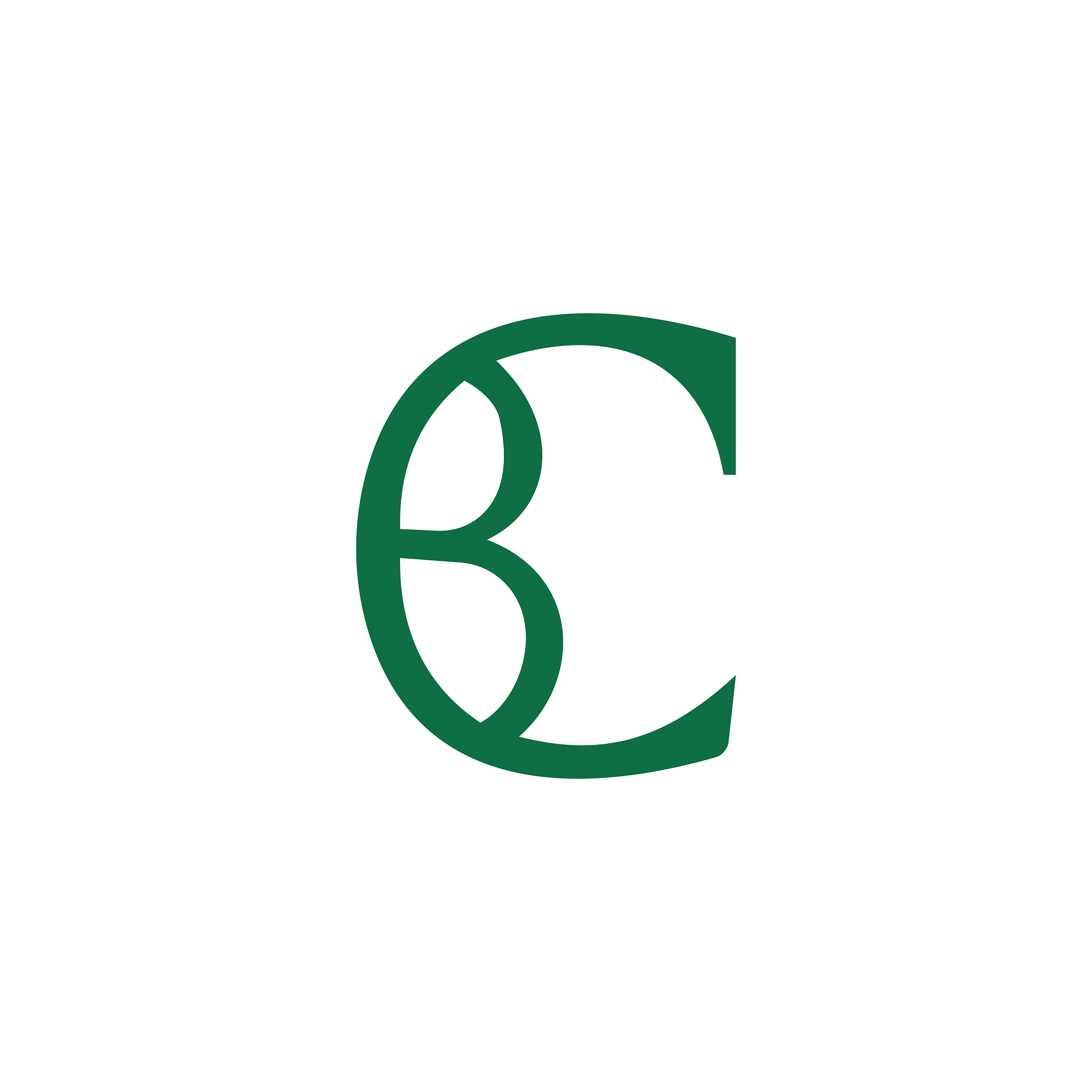 initial letter bc or cb logo design template