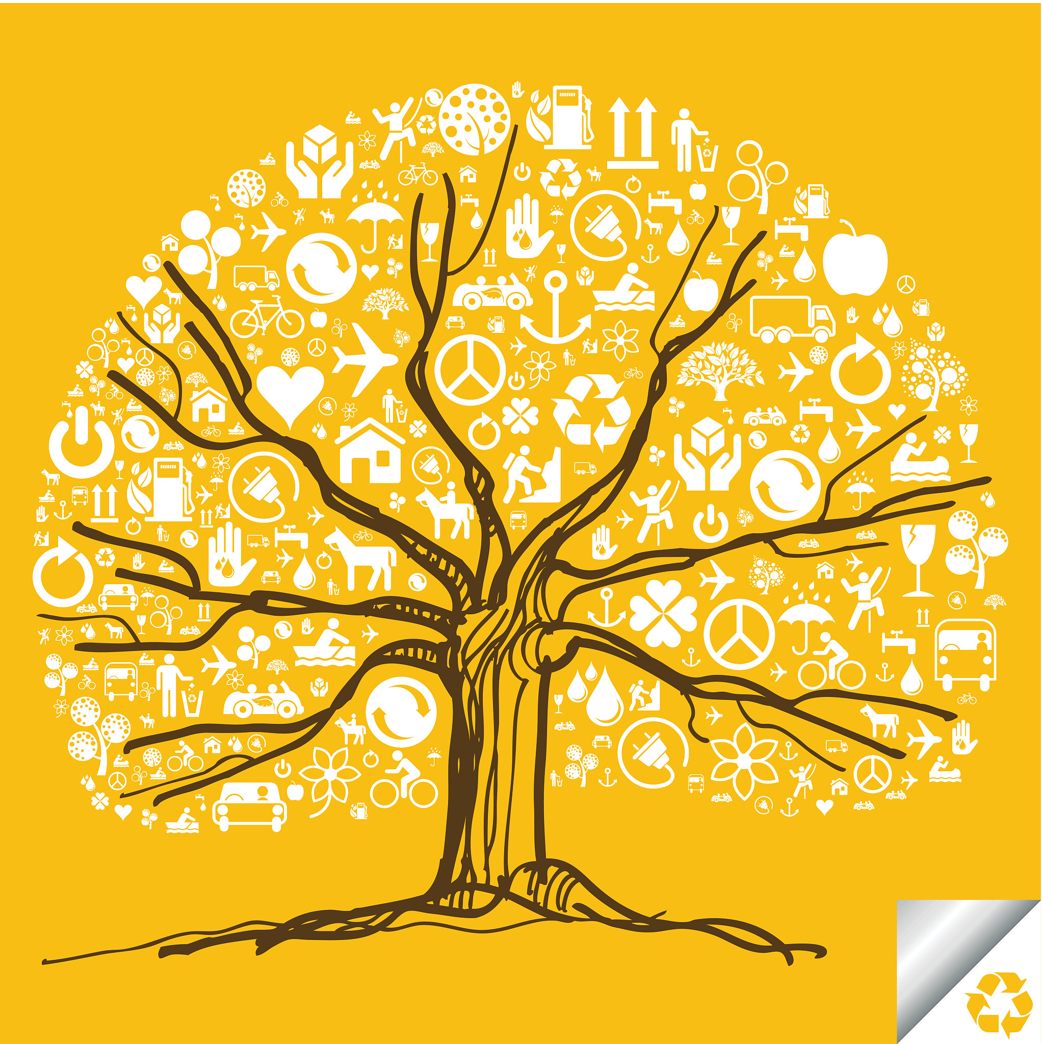 colorful tree vector background