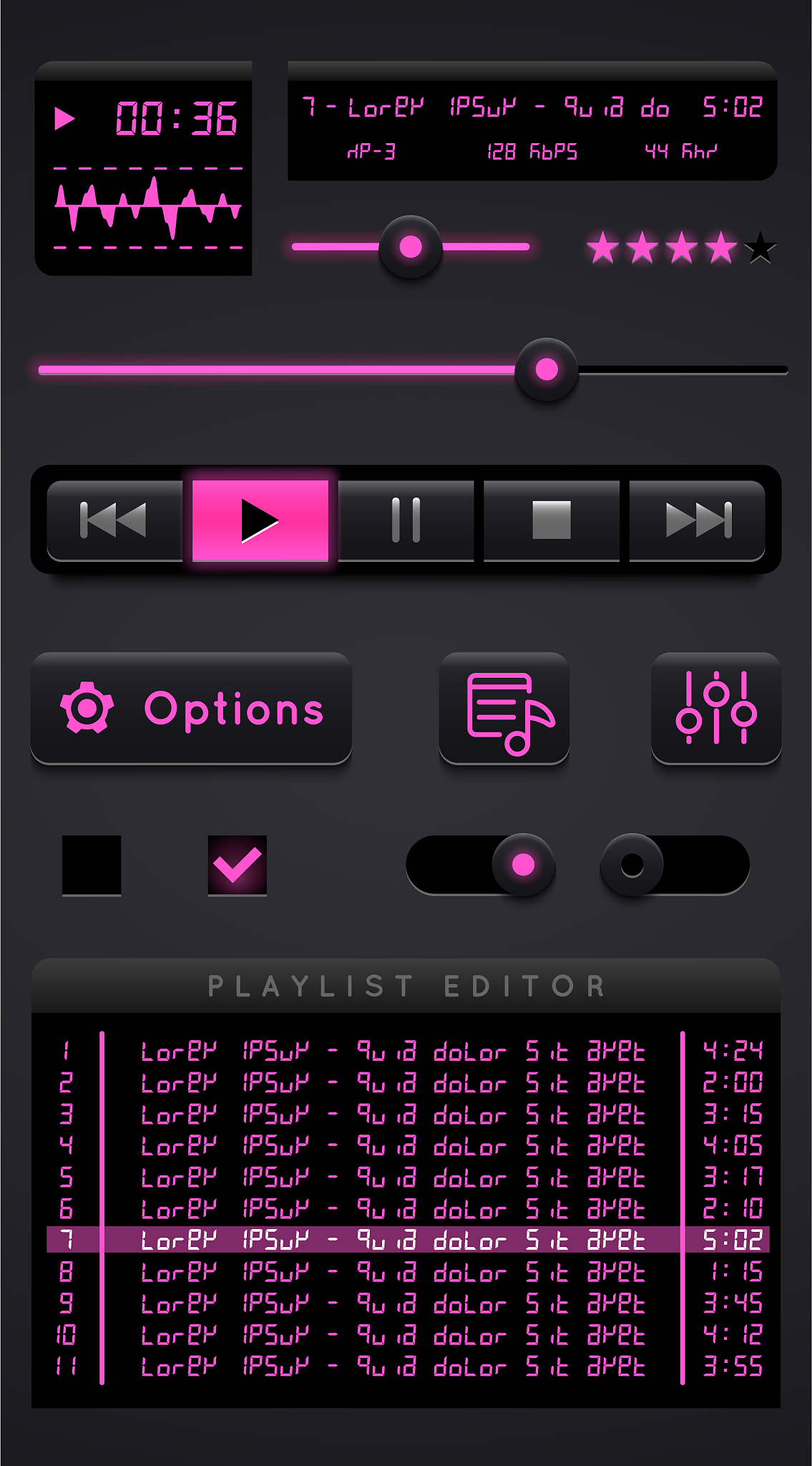 audio player template
