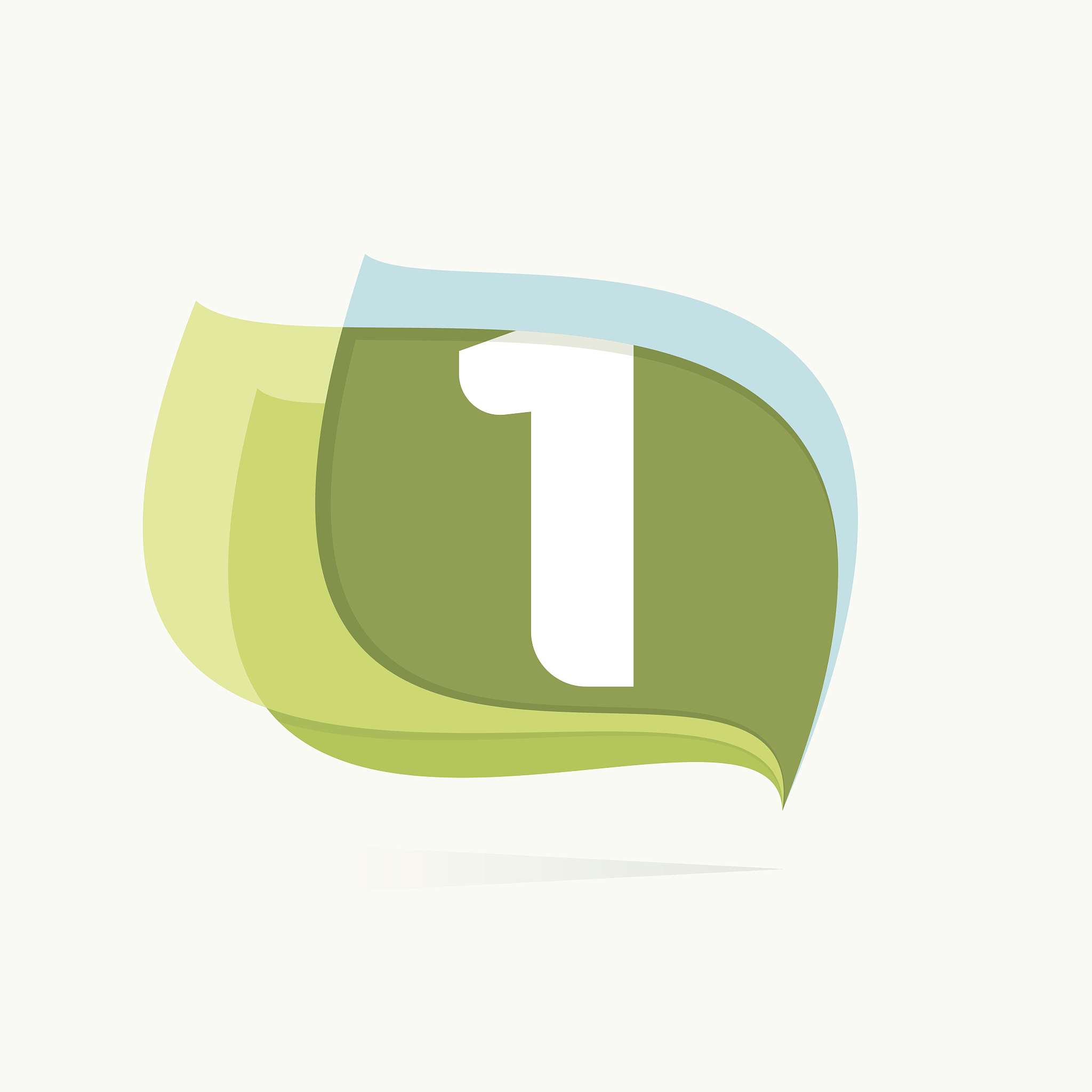 number one icon in leaves or flags icon.