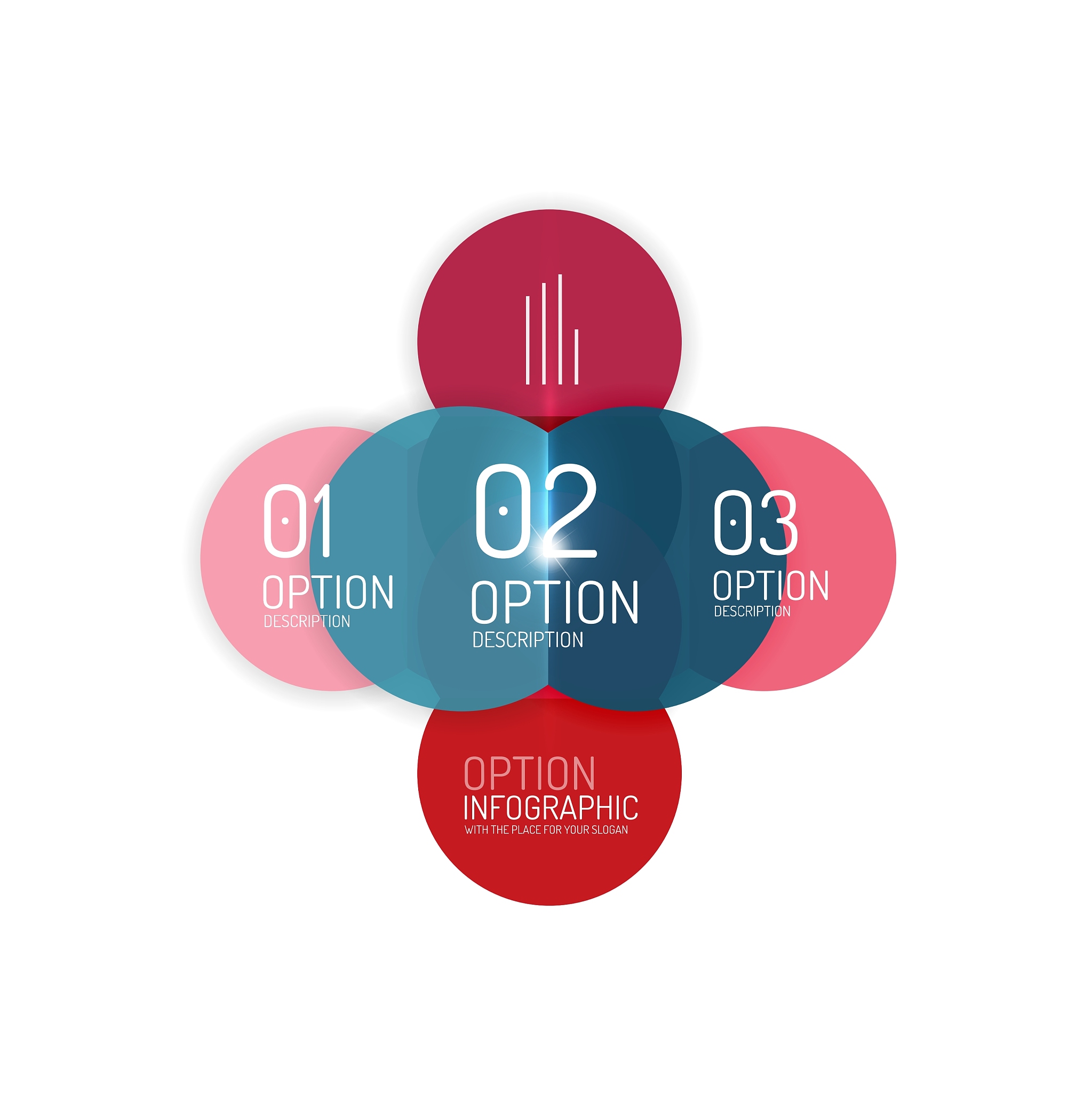 business infographics option select