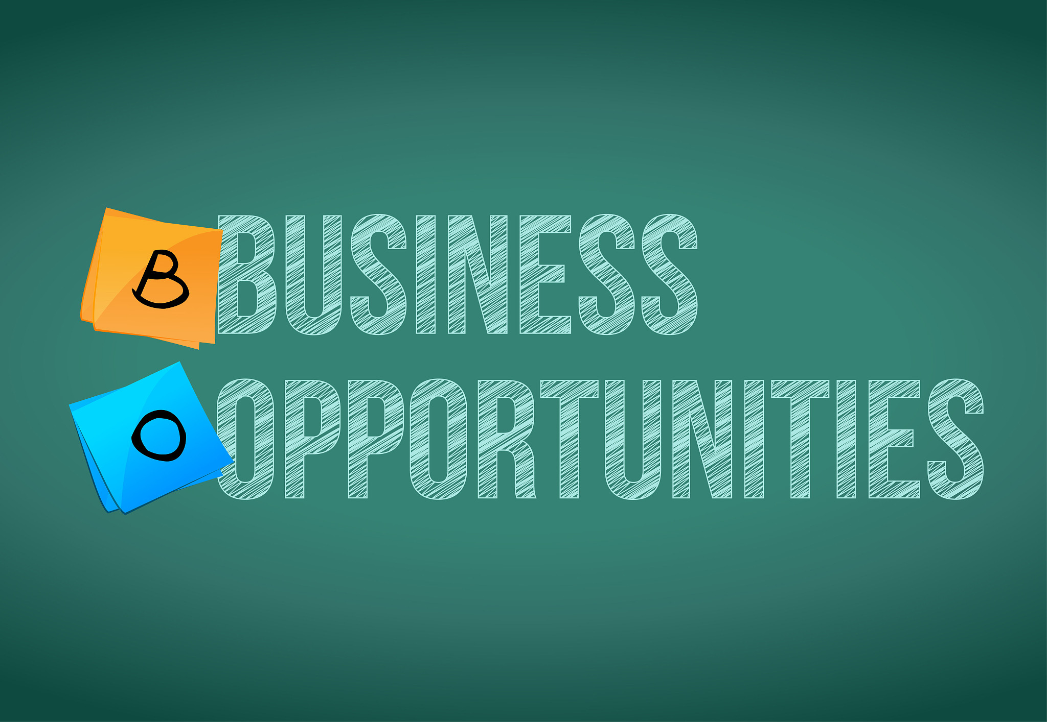 business opportunities sign and posts illustration