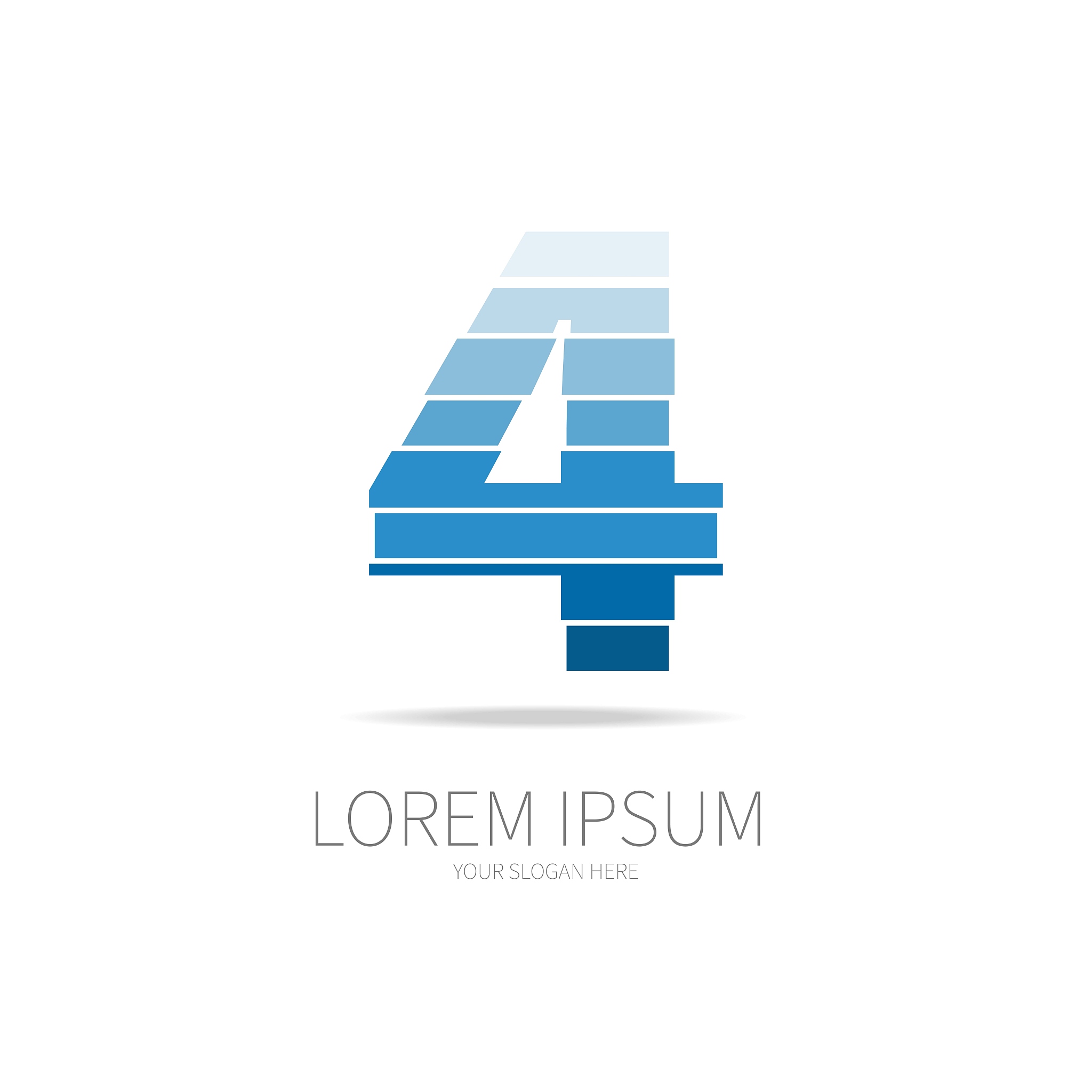 number 4 logo design