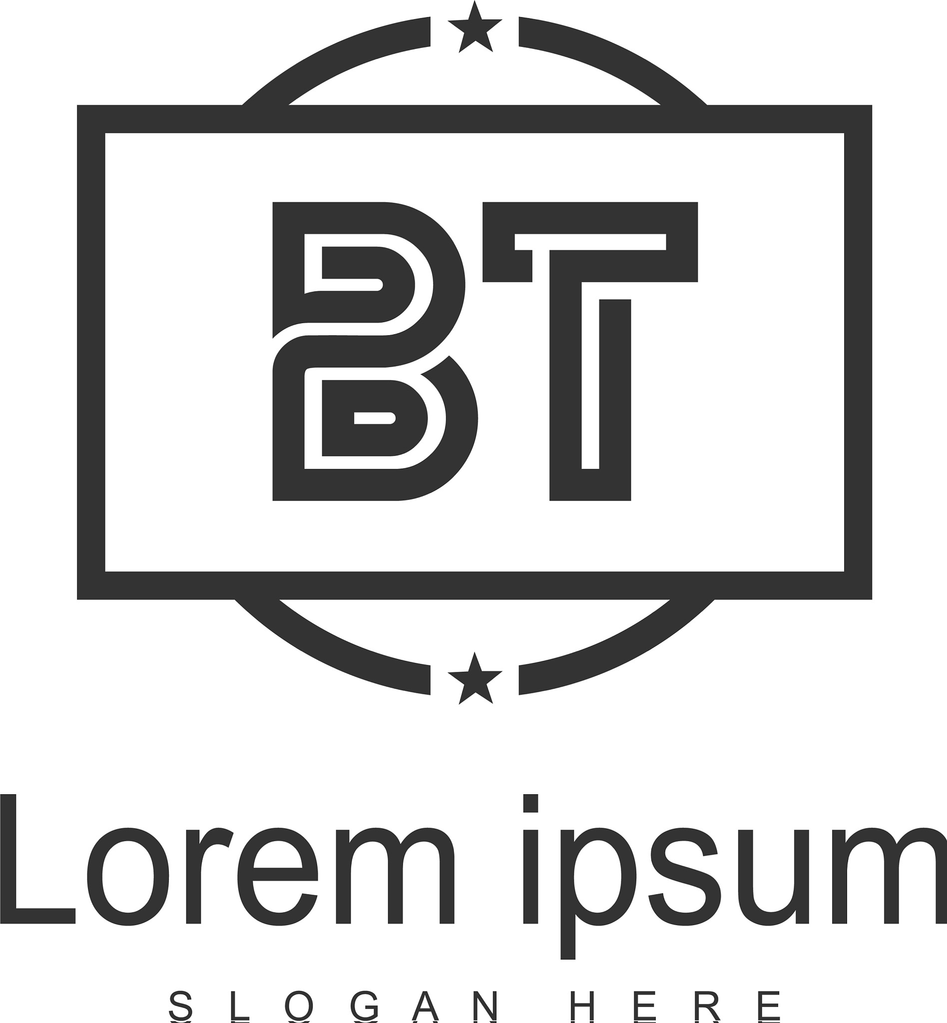 bt letter logo design creative modern bt letters