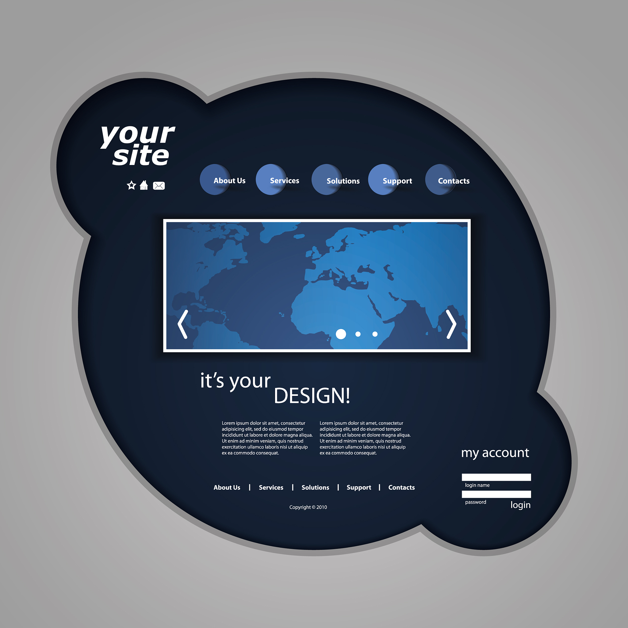 one page website template