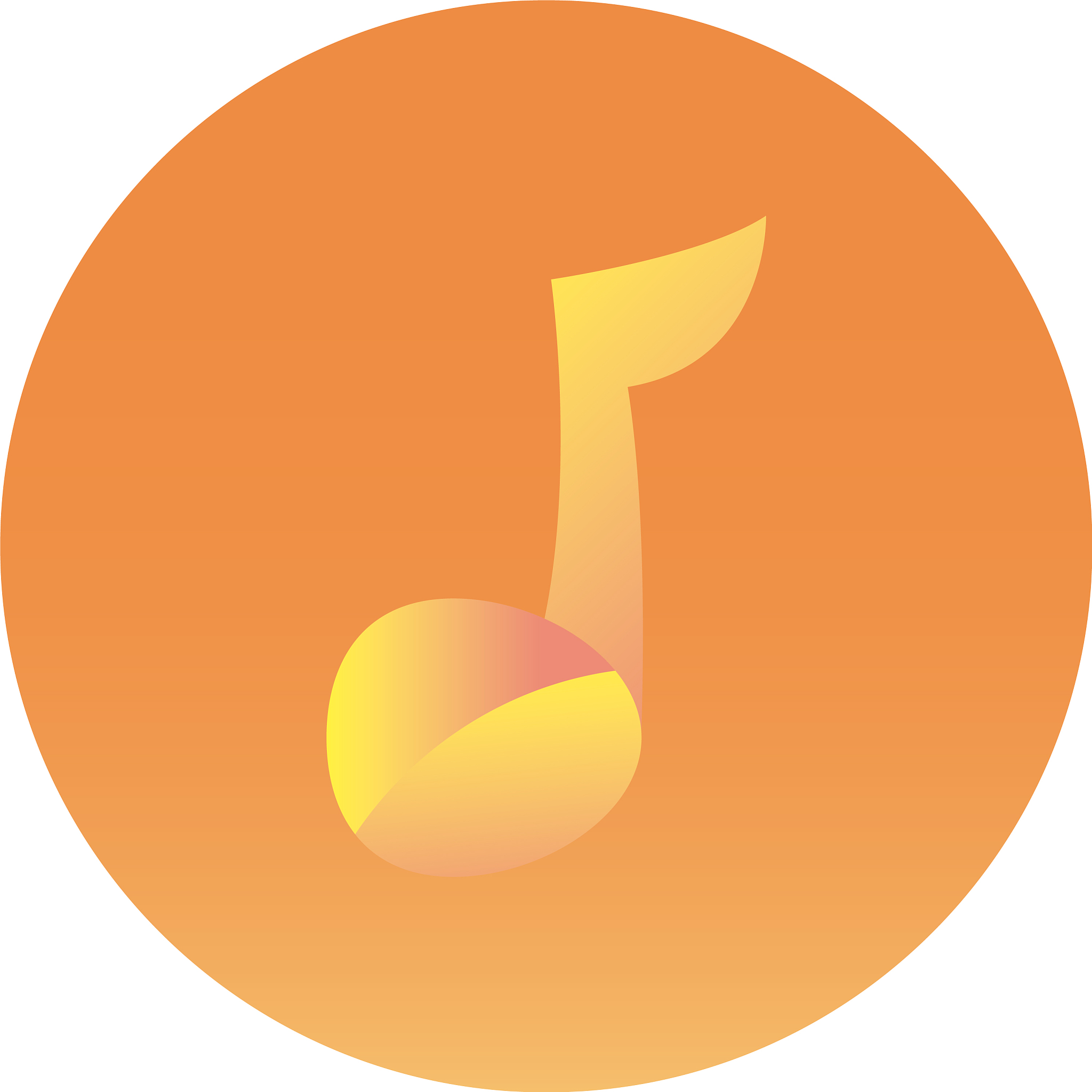 music note gradient style icon design