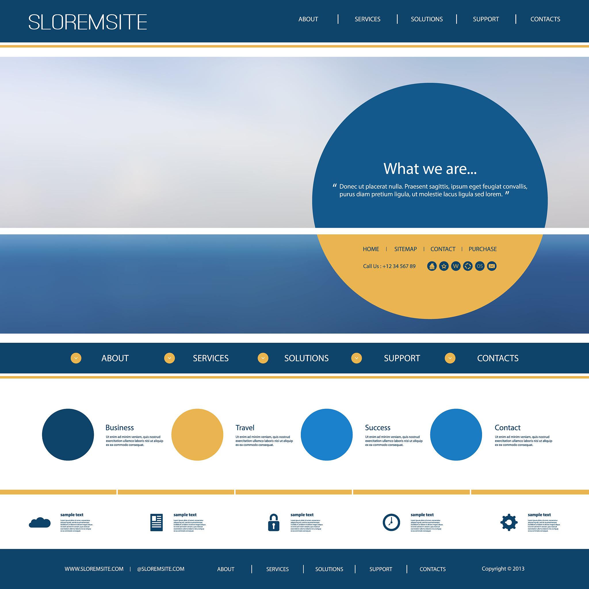 one page website template