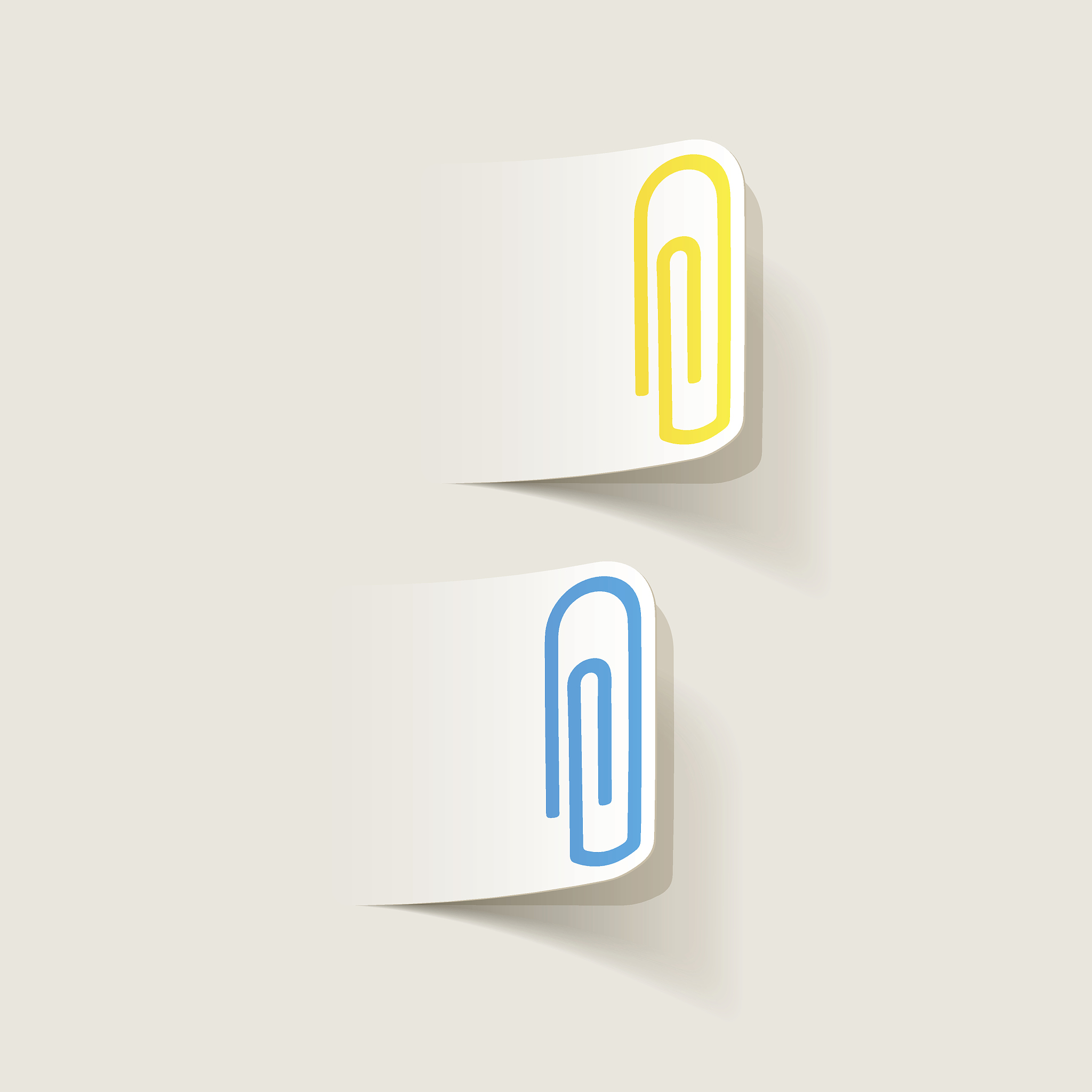 realistic design element: paper clip