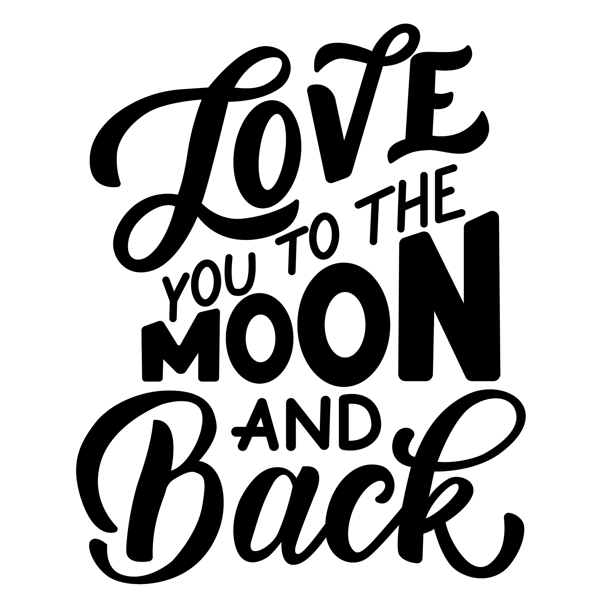 inscription - love you to moon and back