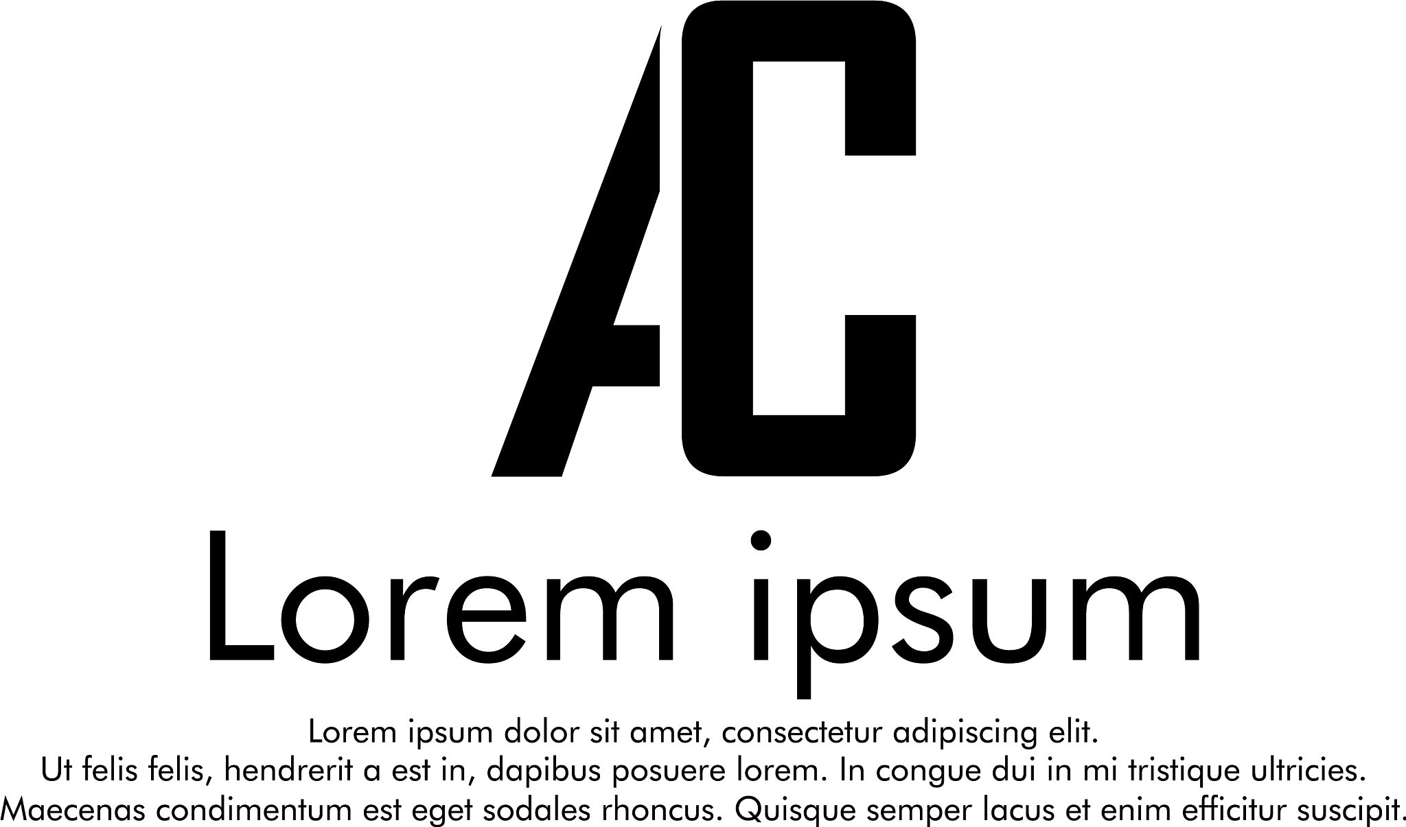ac initial abstract logo concept for your company
