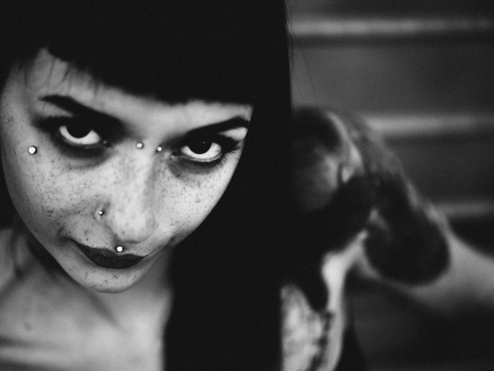 tattooed girl portrait