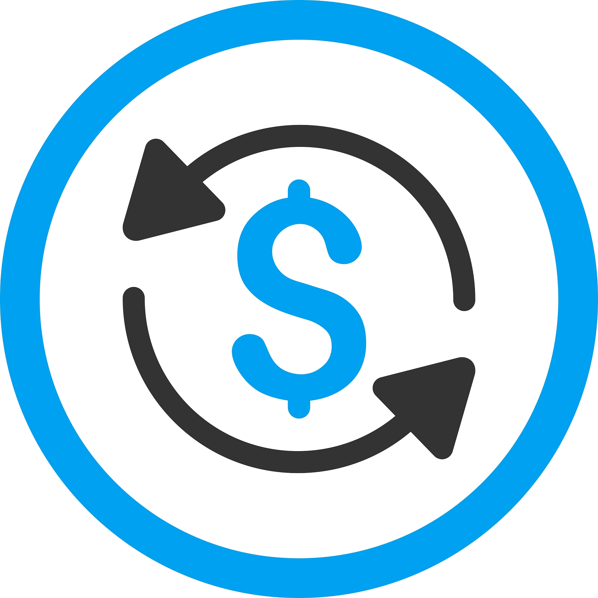 money turnover rounded icon