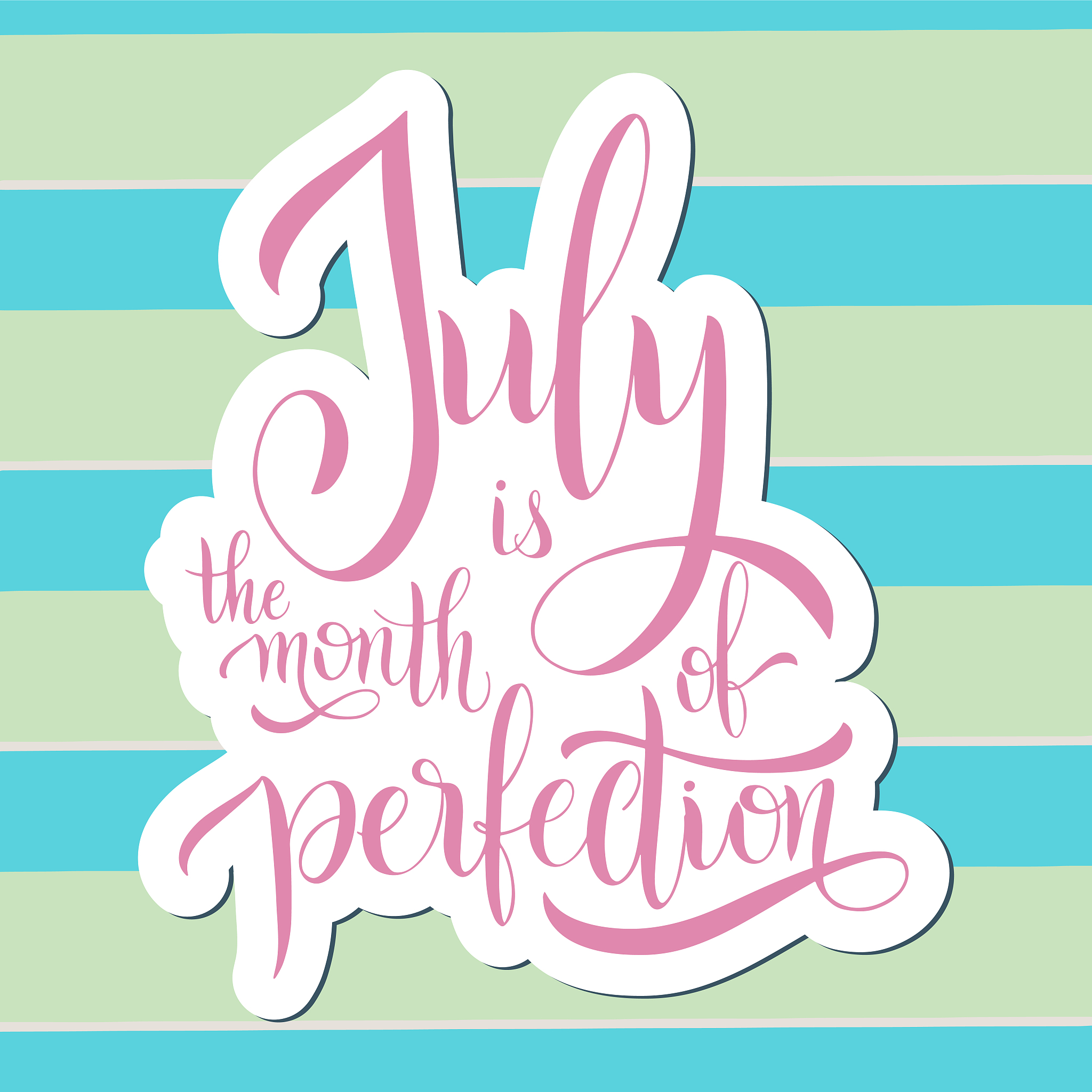 hello july lettering