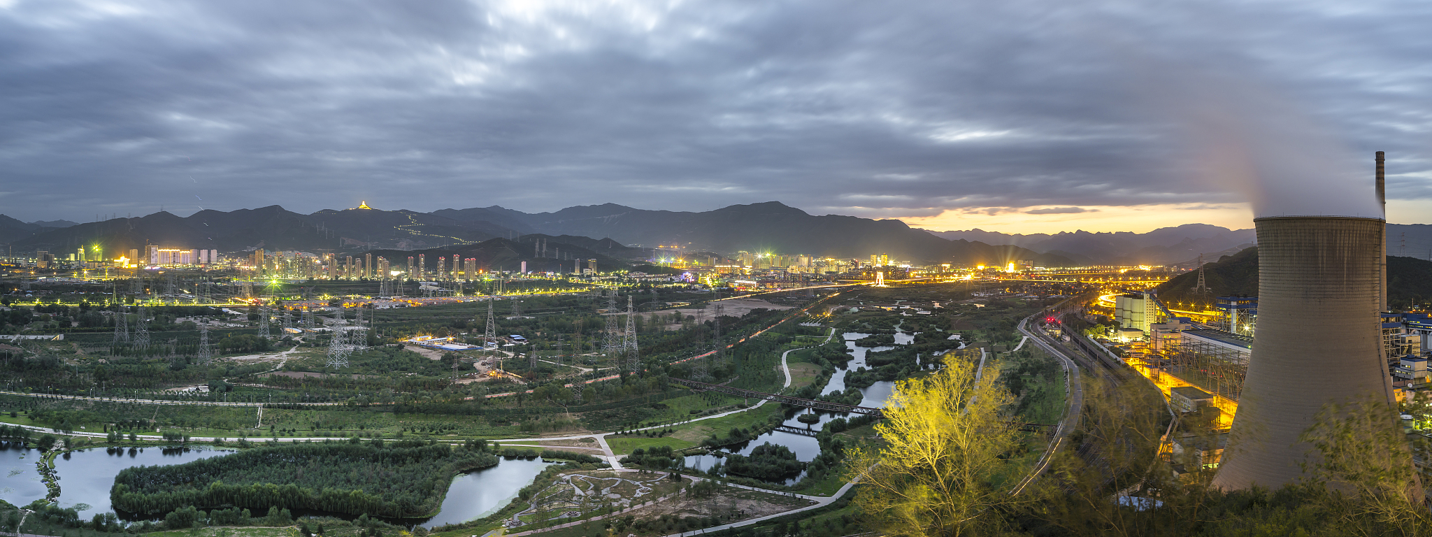 北京老首钢夜景
