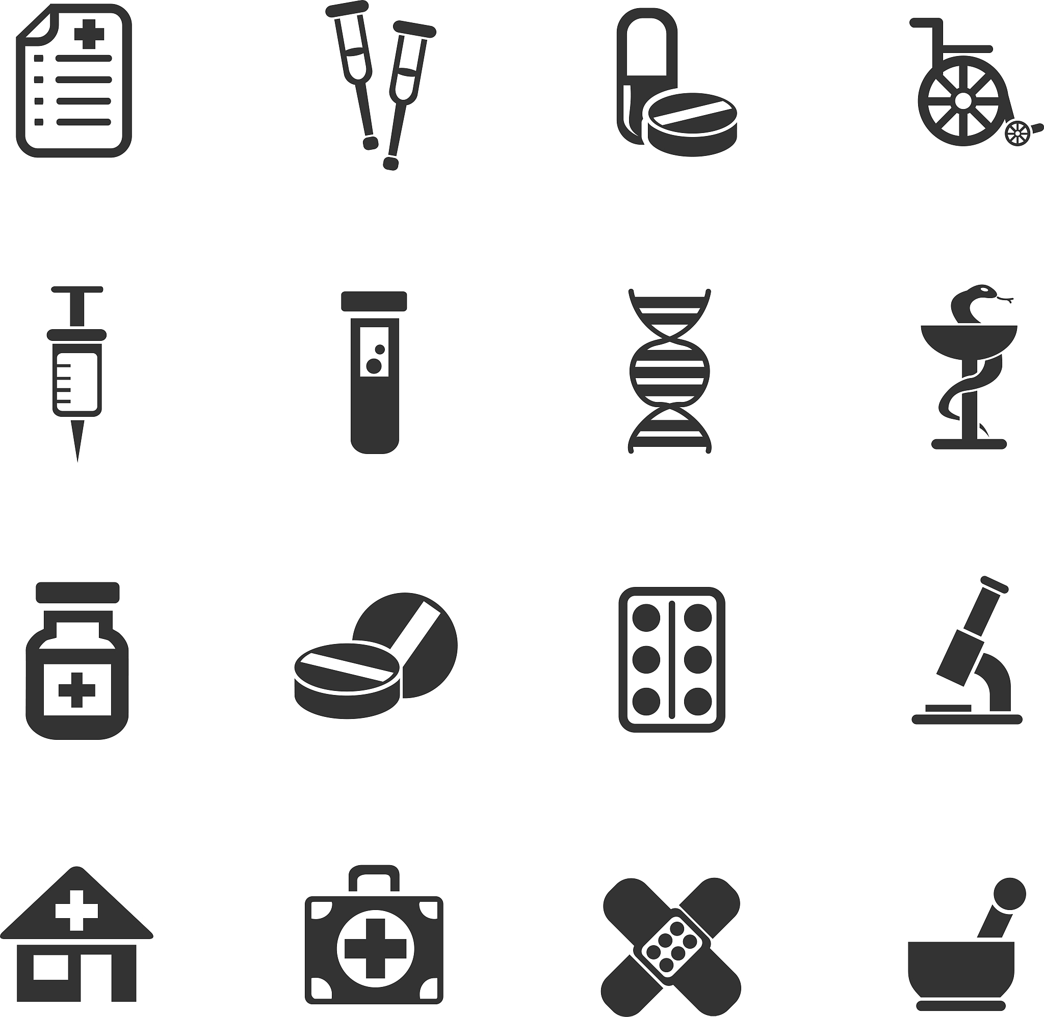 pharmacy icon set