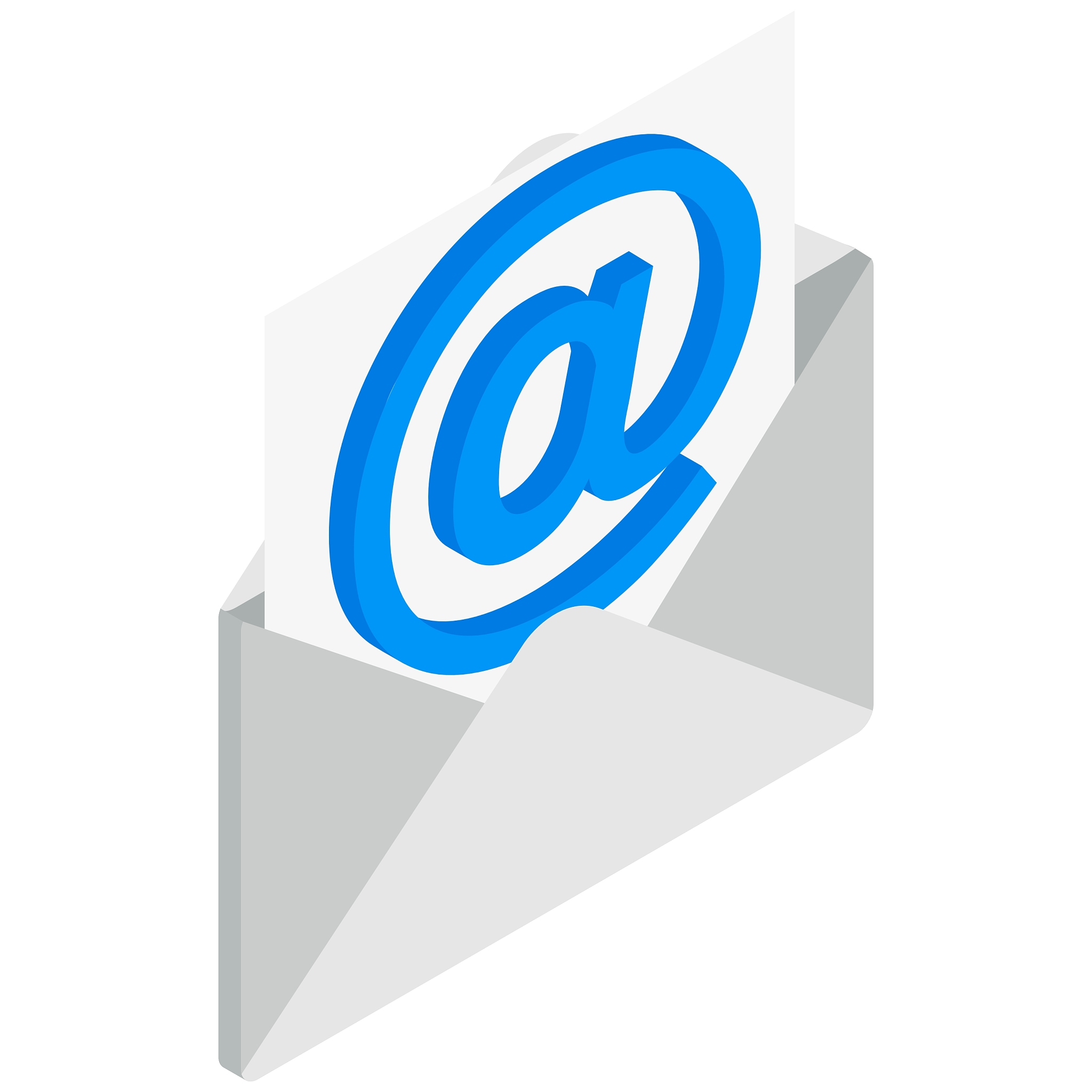 email icon isometric 3d style
