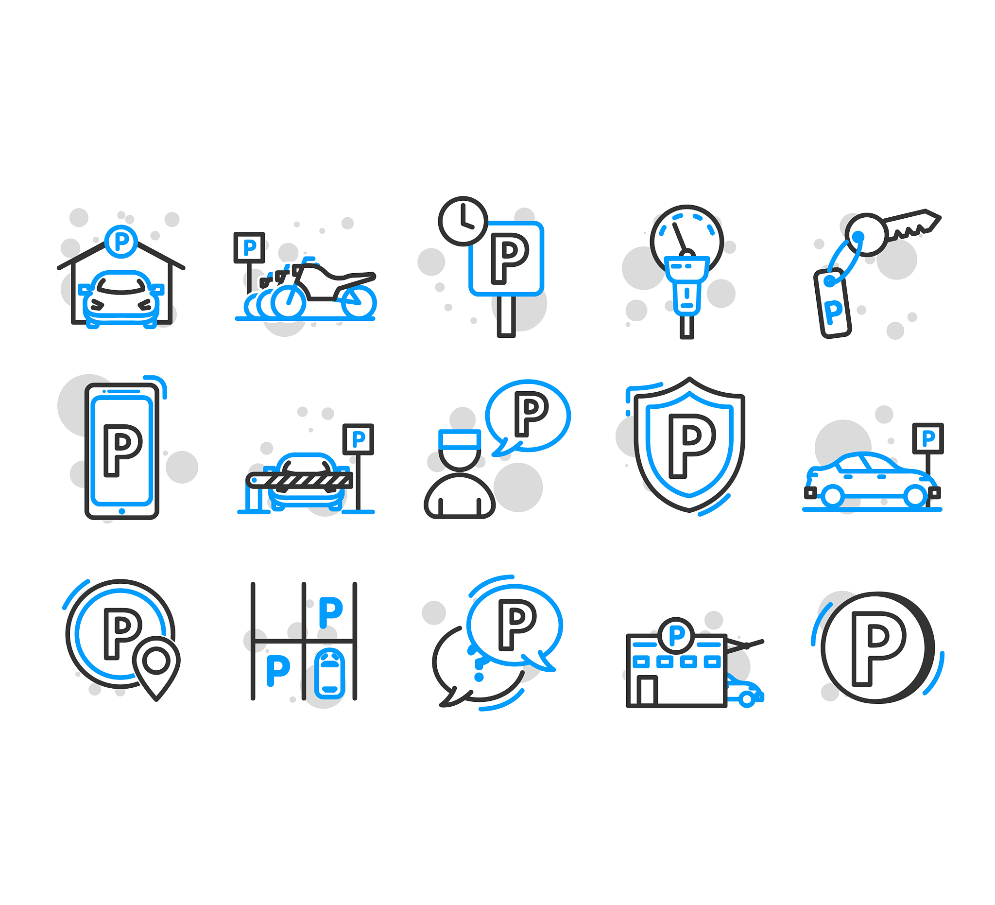 parking line icons