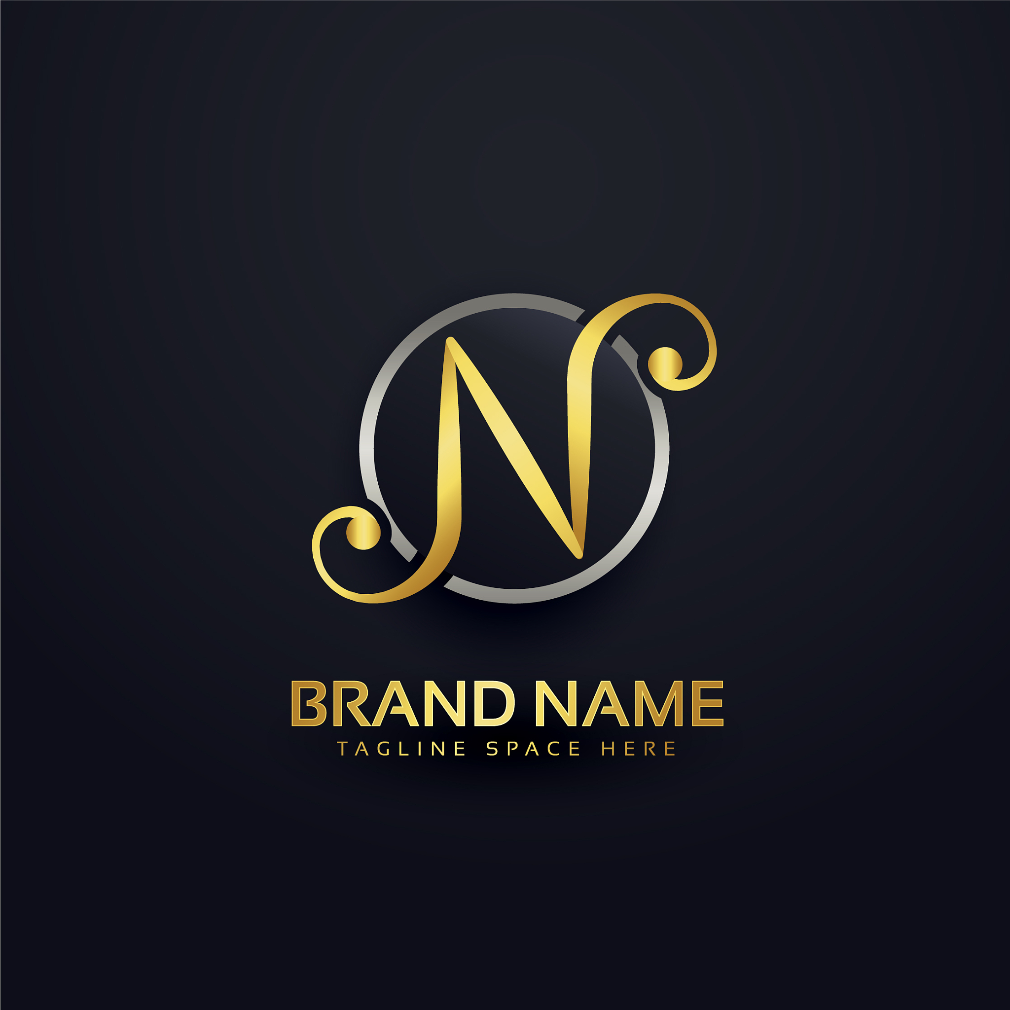 letten n logo design in creative style