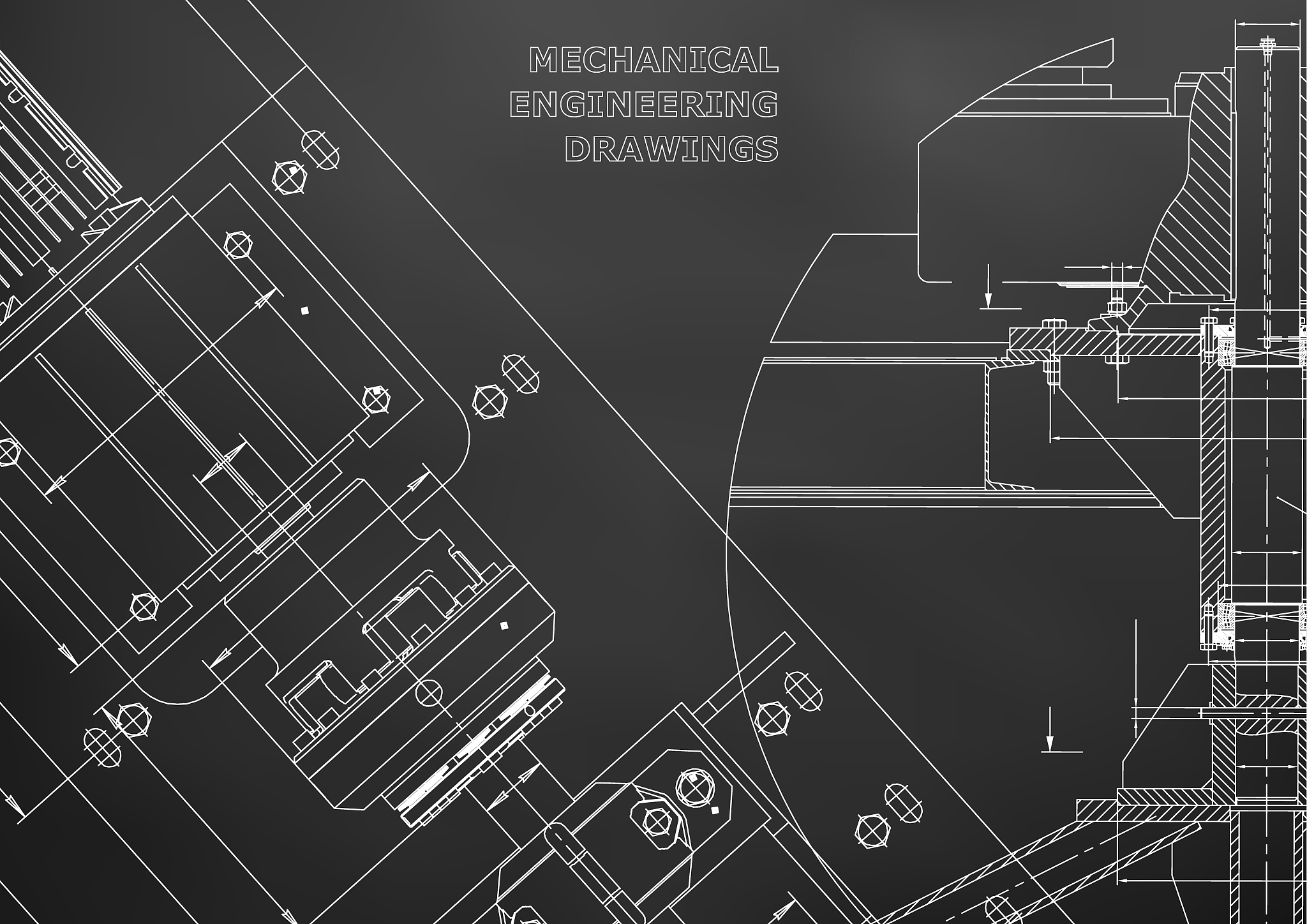 blueprints. engineering backgrounds. mechanical engineering draw
