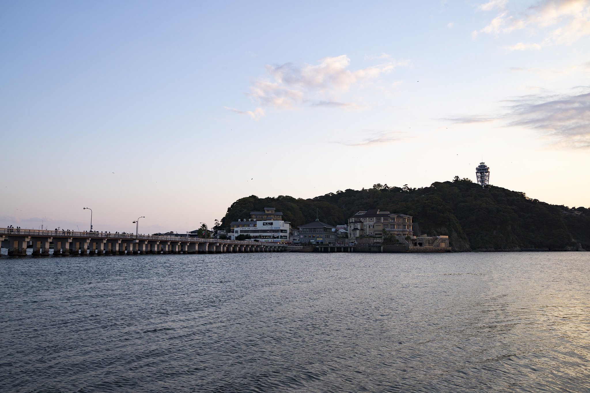 fujisawa, kanagawa, japan - nov. 6, 2016: enoshima landscape.