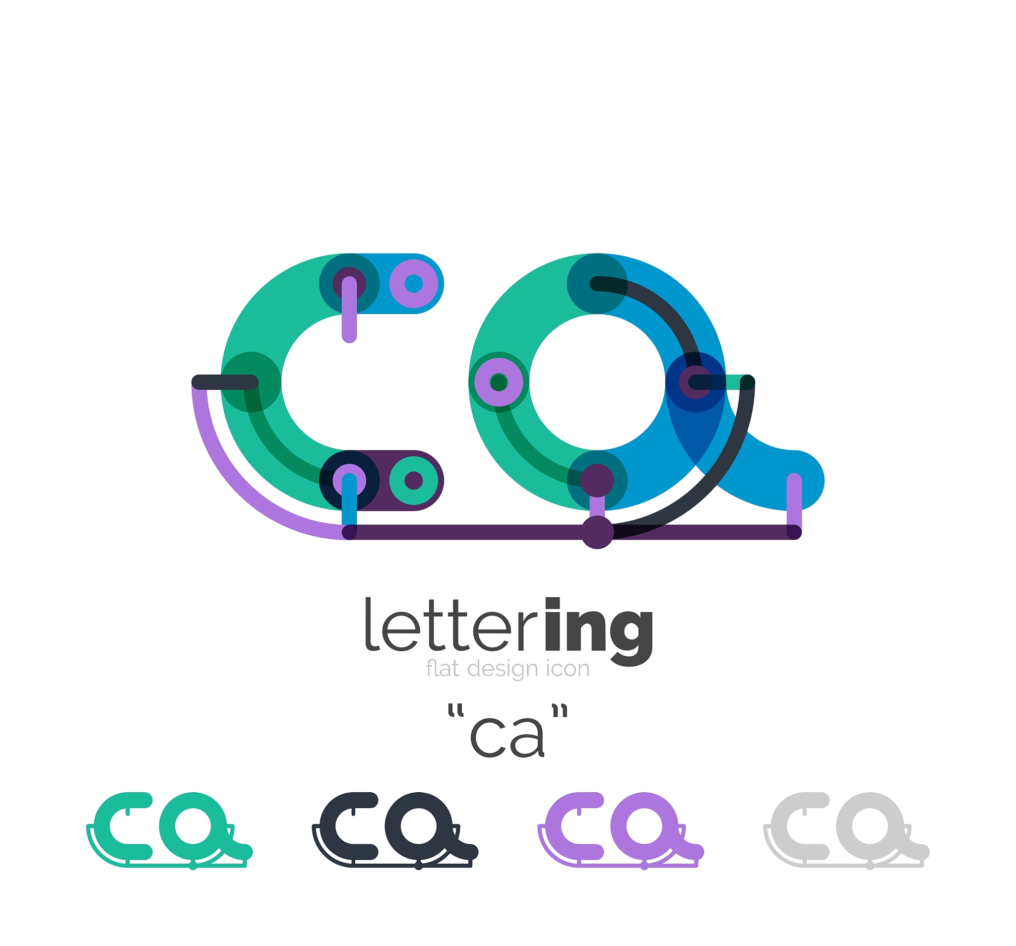 linear business logo letter
