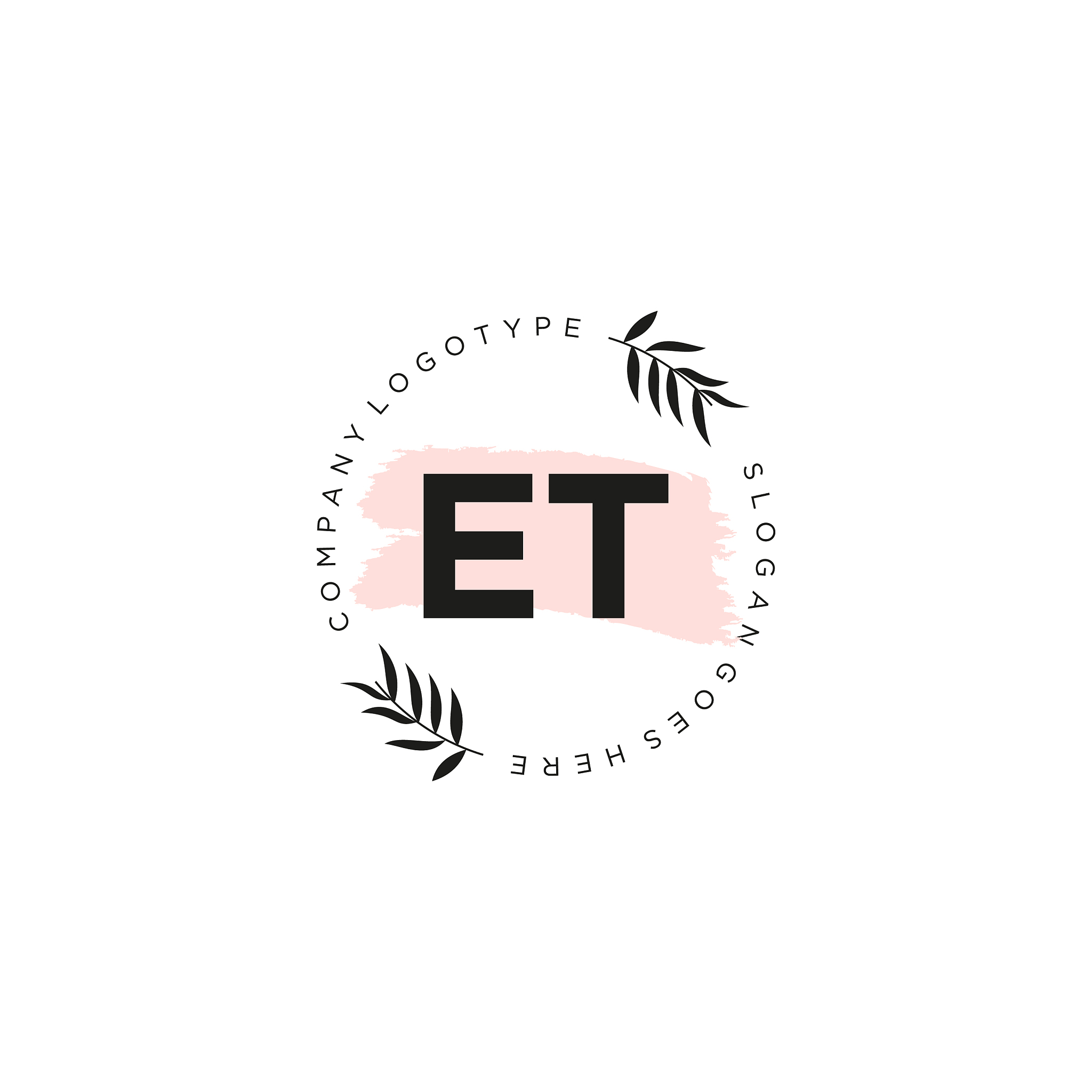 et letter logo icon design template elements
