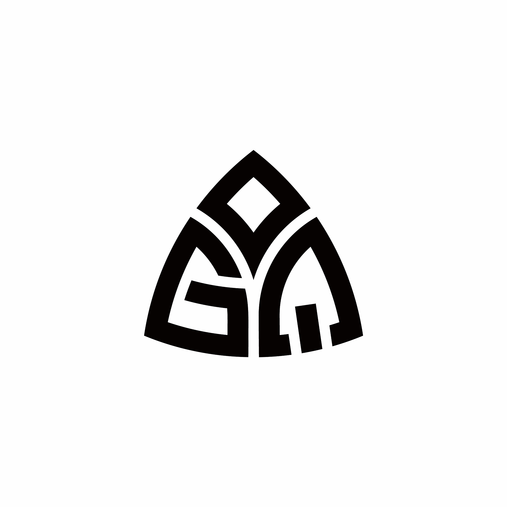 gq monogram logo with modern triangle style