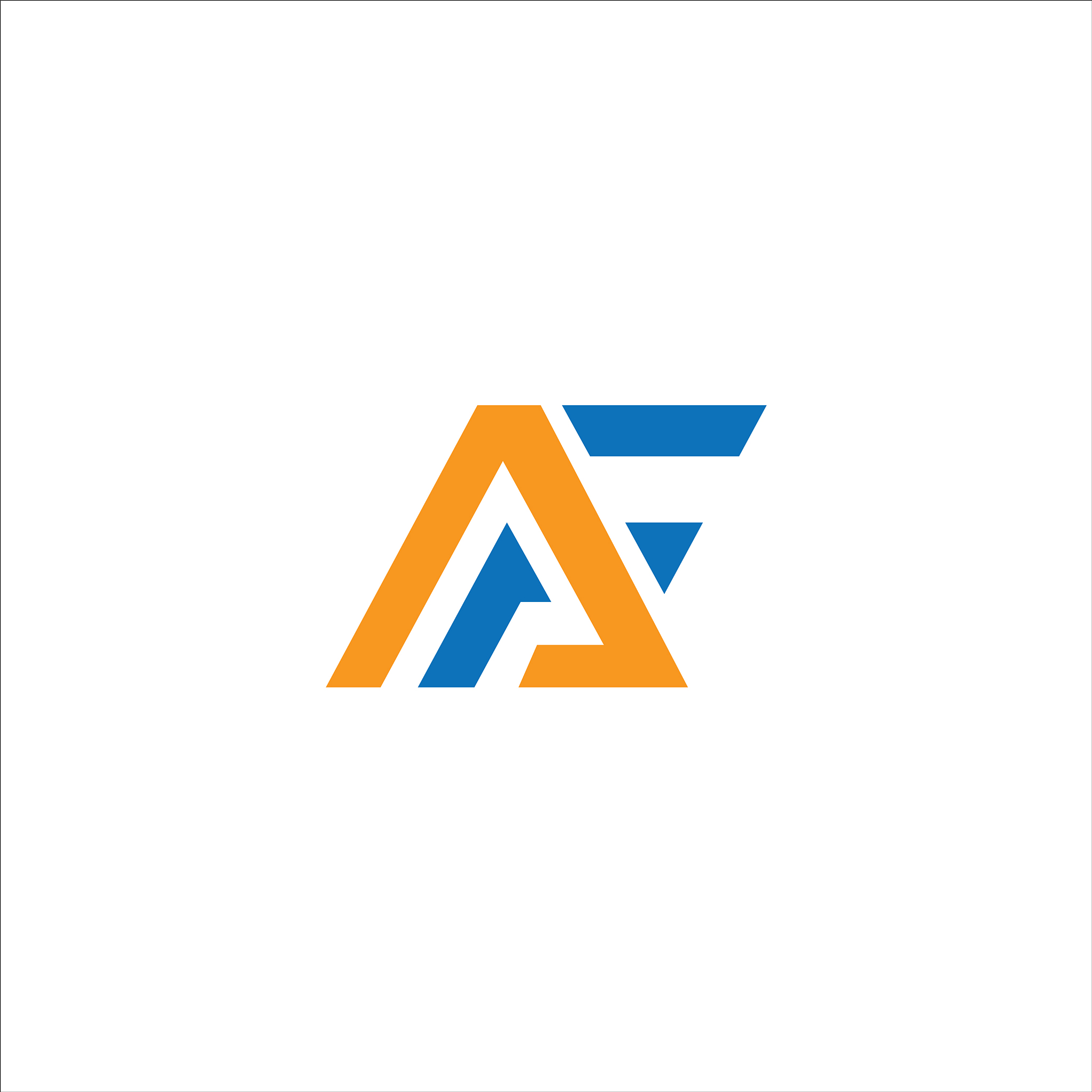 initial letter af or fa logo design template