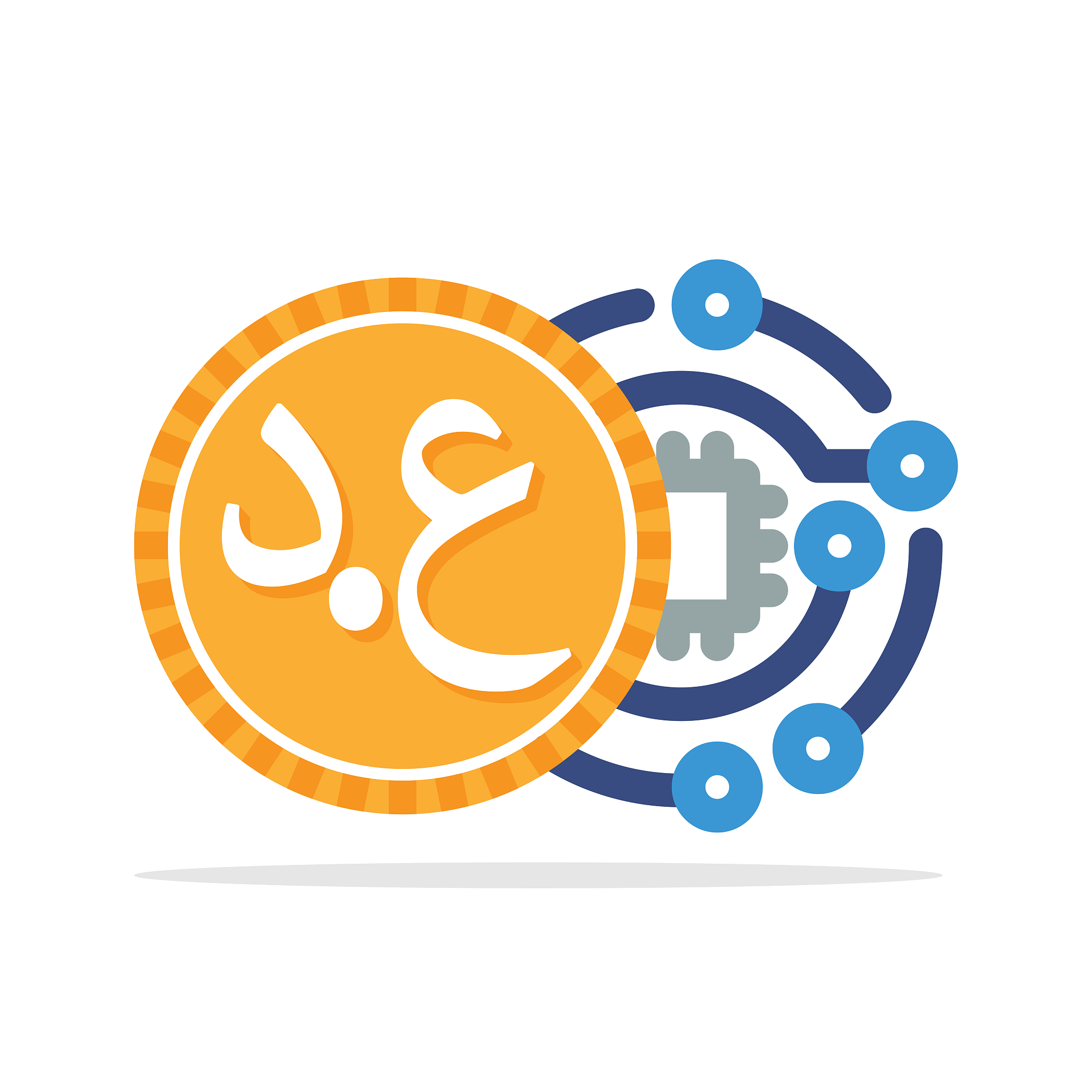 illustration icon with the concept of digital money transactions