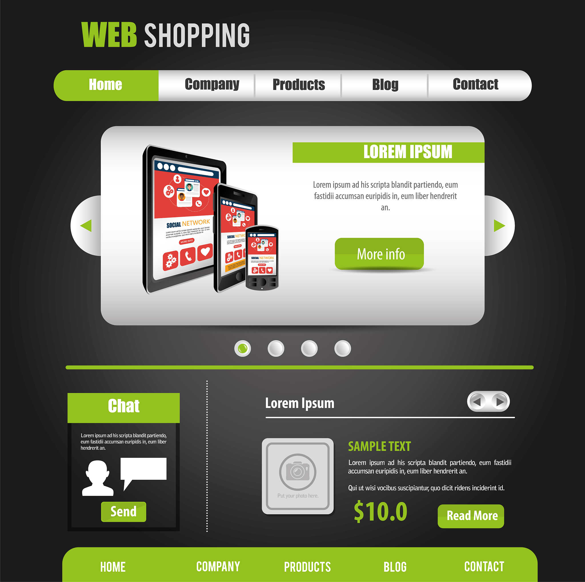 website design template design