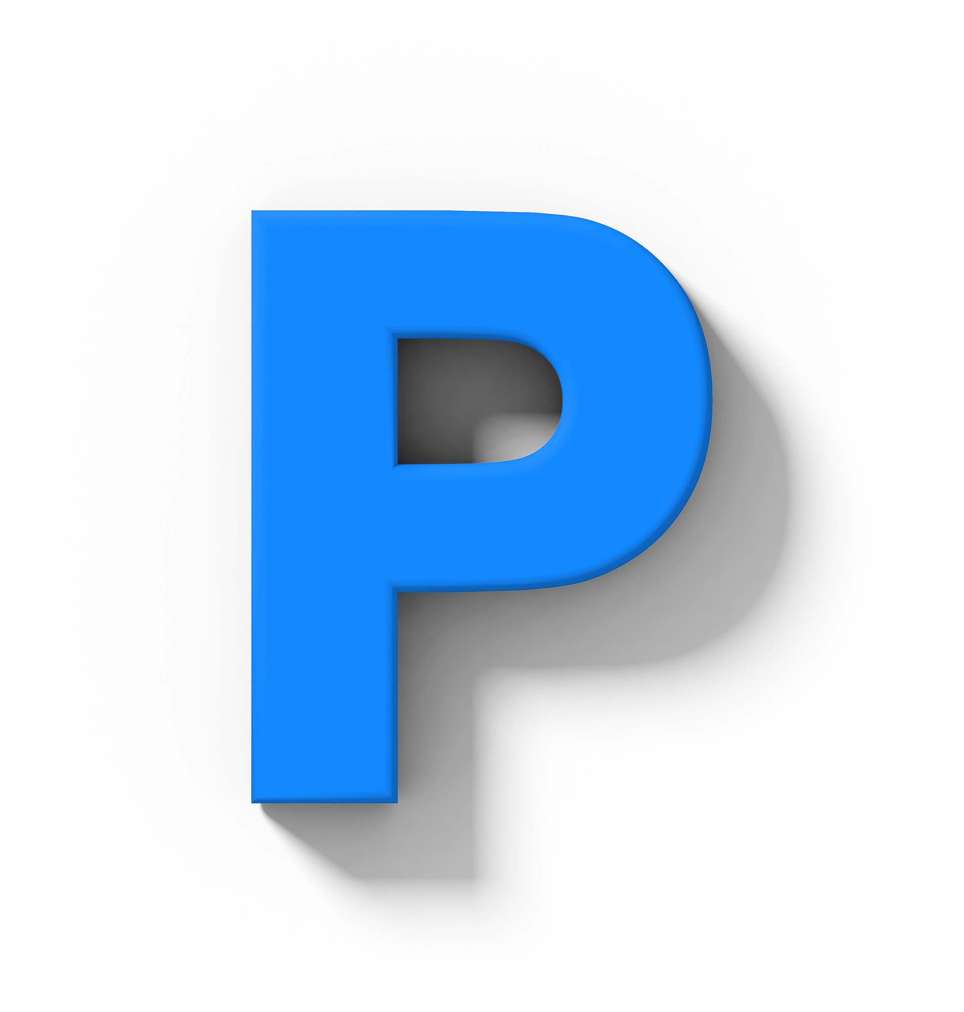 英文字母<strong>p</strong>,阴影,三维图形,蓝色,白色,分离着色,垂直画幅,正面视角