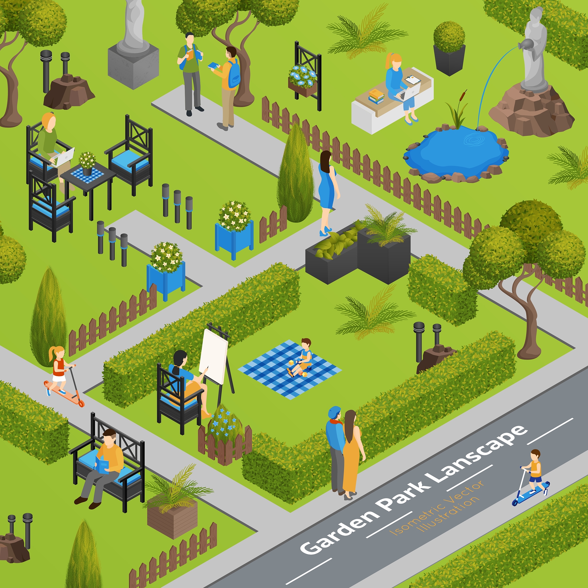 像素风格公园的可持续发展与生态设计策略