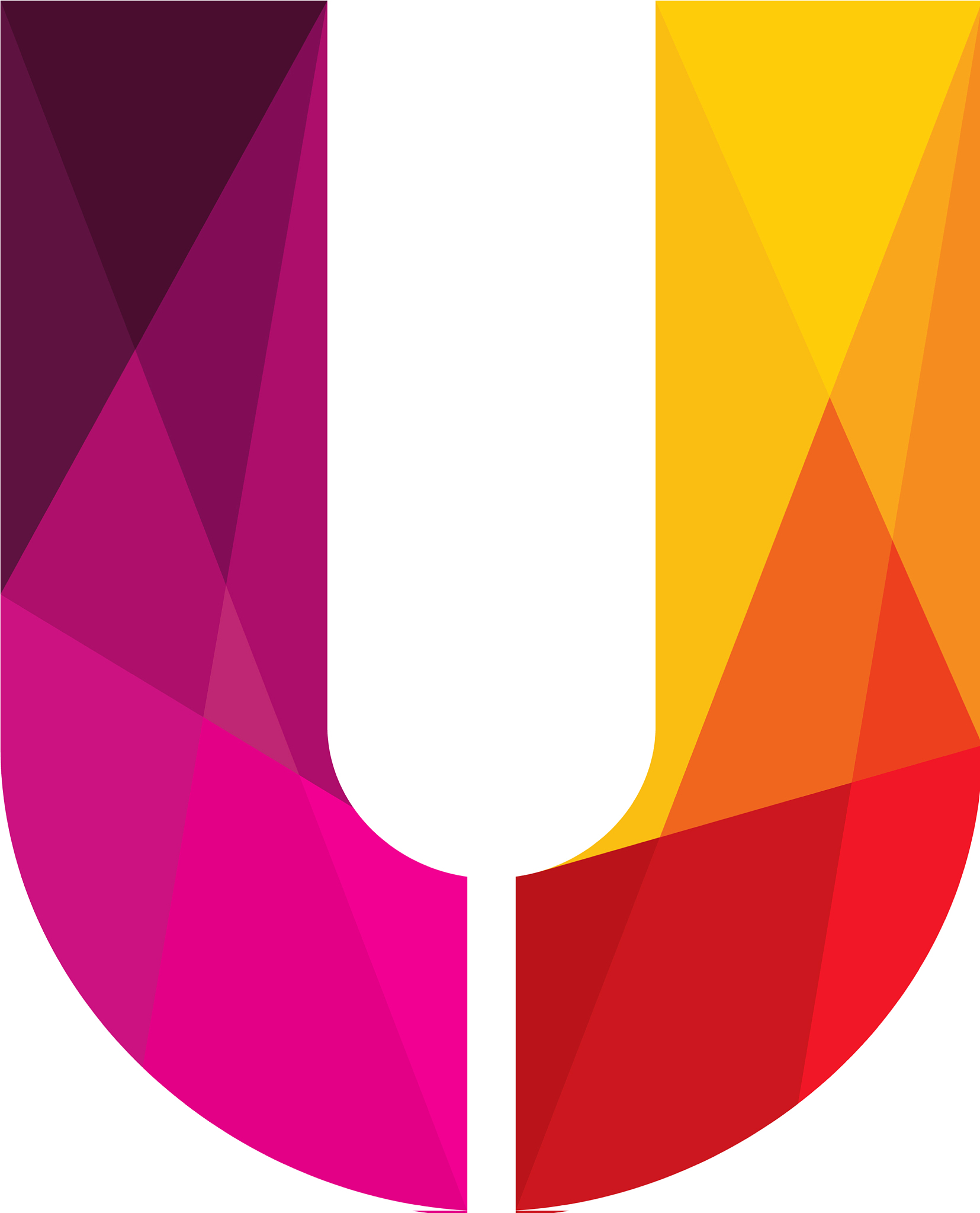 u colorful letter logo icon design