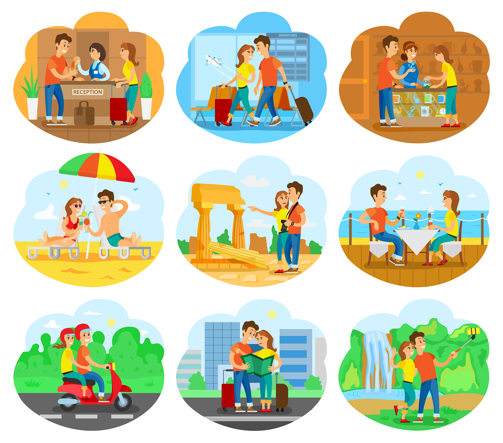 write me 4 Midjourney prompts of Cartoon-style 3D illustrations in Chinese aestheticsdon‘t text Image Camera model and lensand so onand translated into Chinese at the end