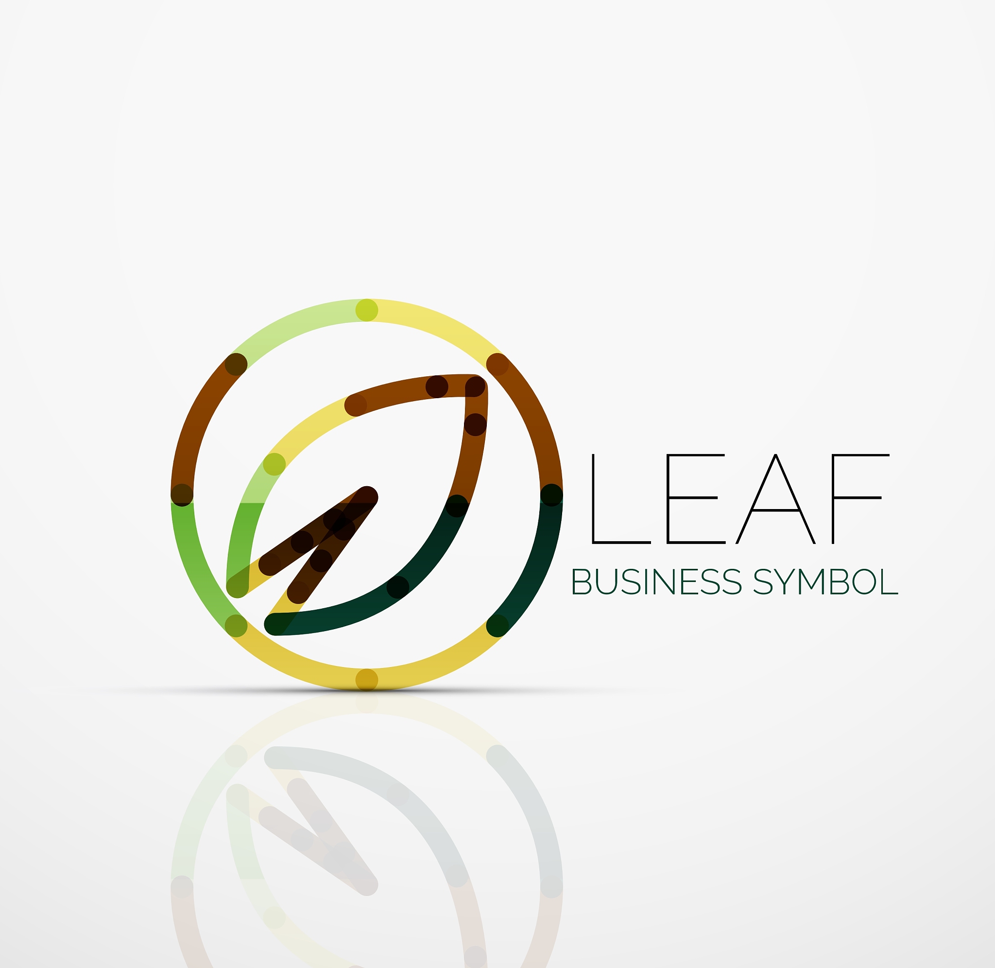 abstract logo idea eco leaf nature plant