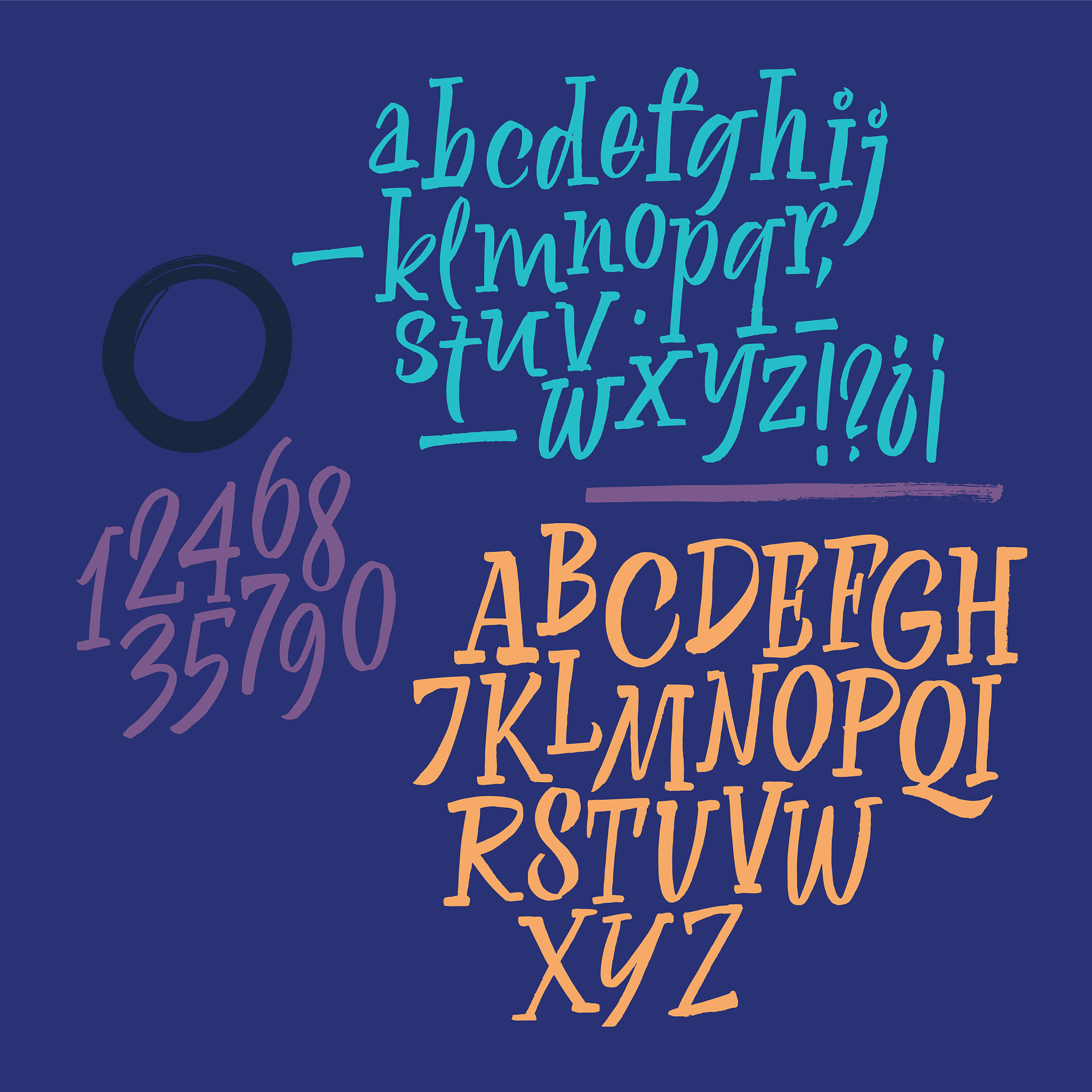 handwritten font script latin calligraphic set