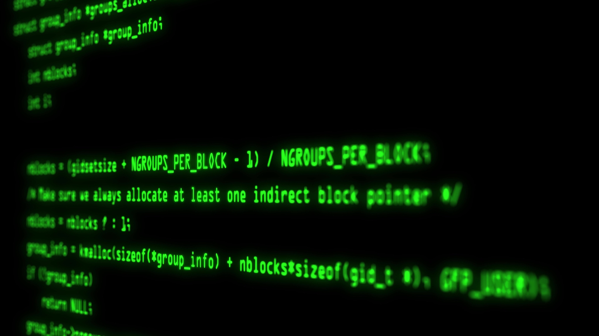 computer screen with hacking program code. hacker attack detecte