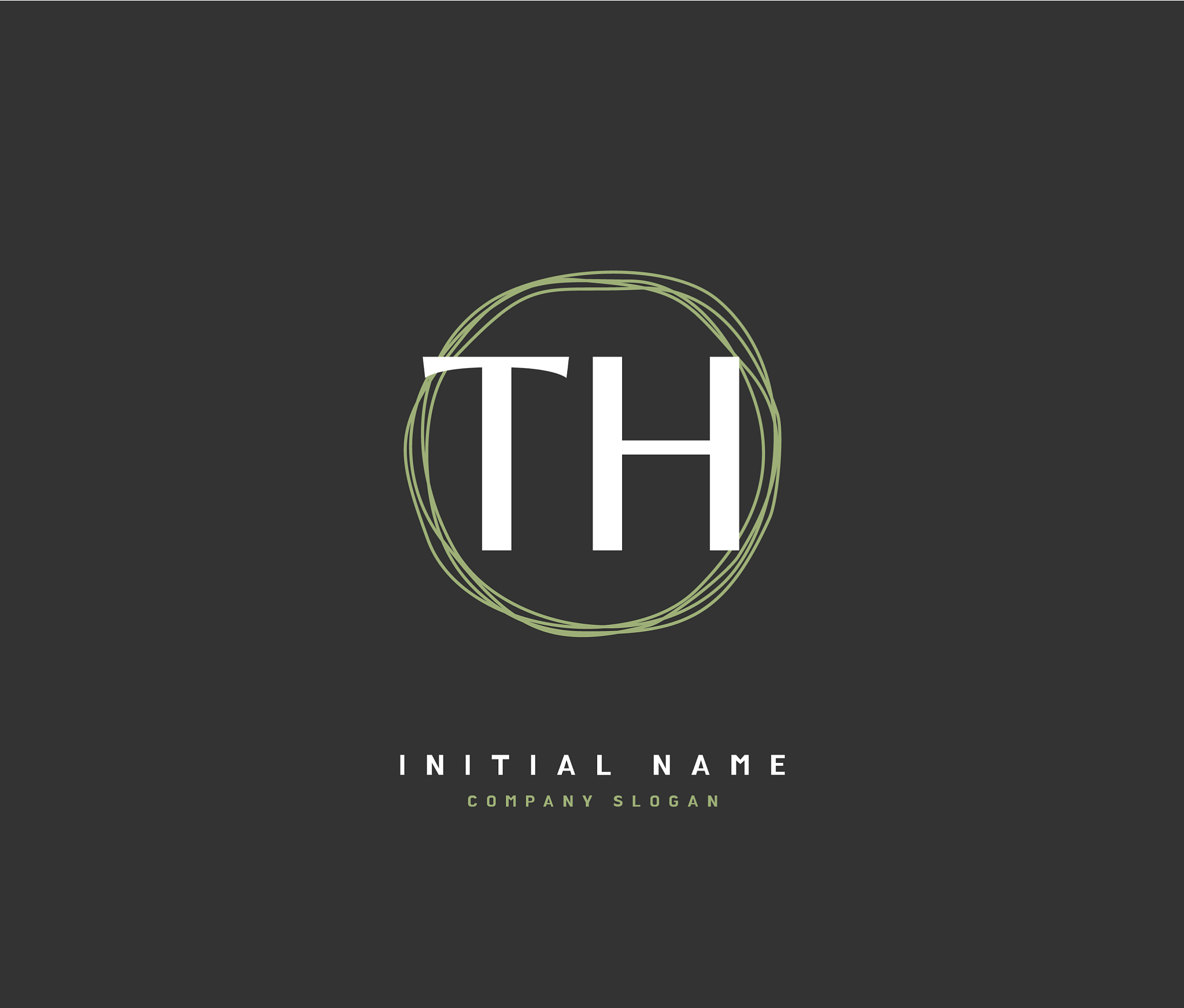 t h th beauty initial logo handwriting logo of