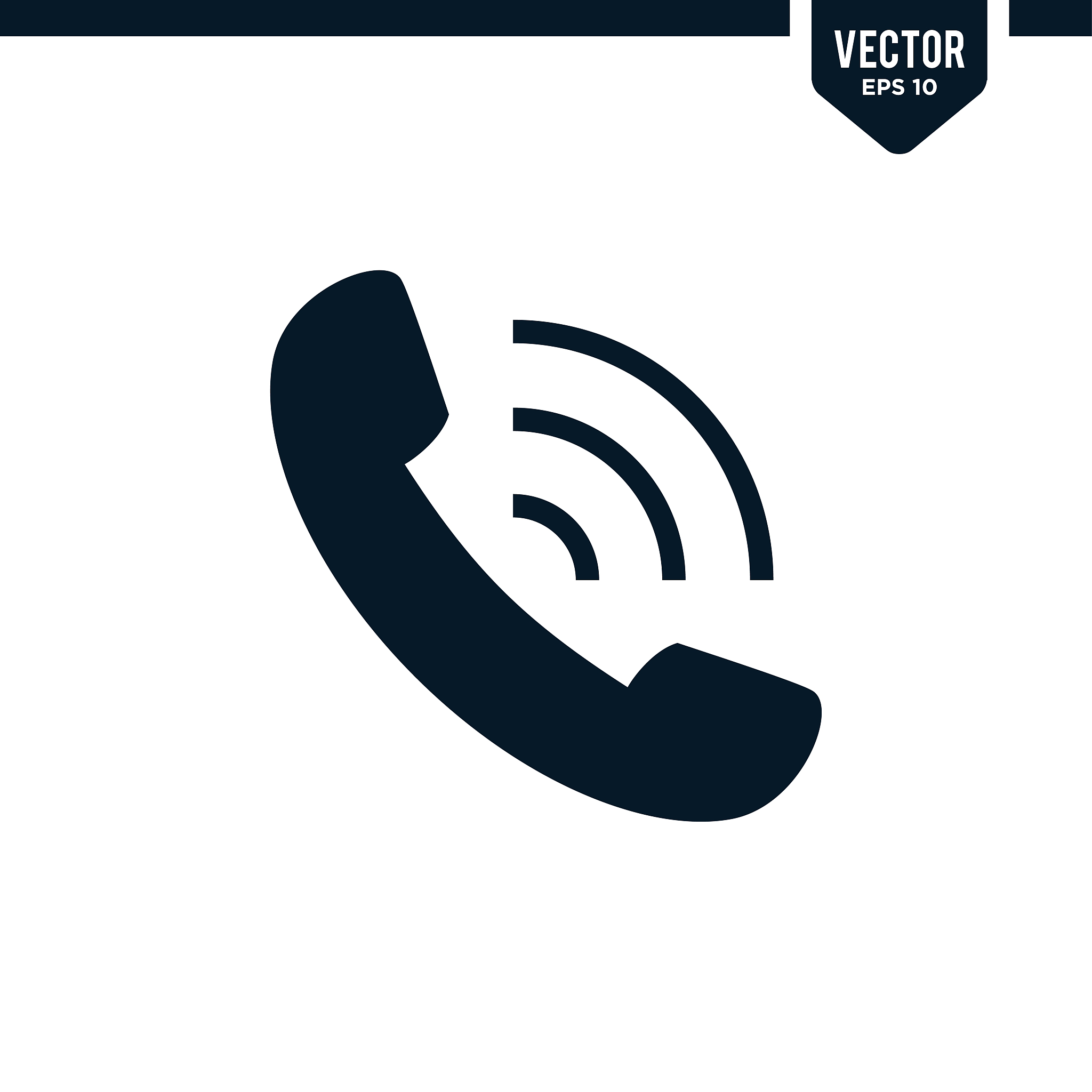telephone icon collection in glyph style